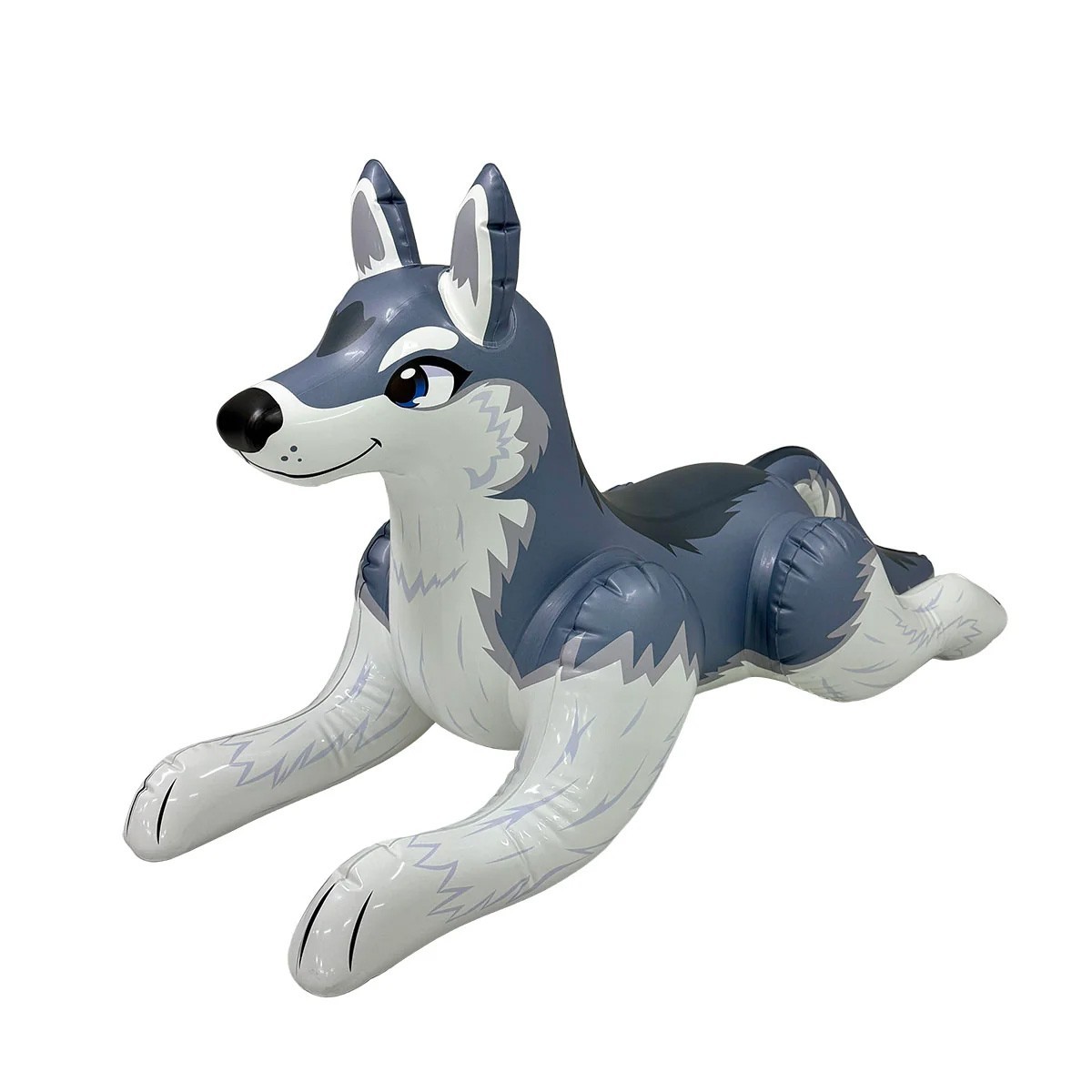 48inch Long German Shepherd Inflatable - Grey color 48inch Long German Shepherd Inflatable - Grey color