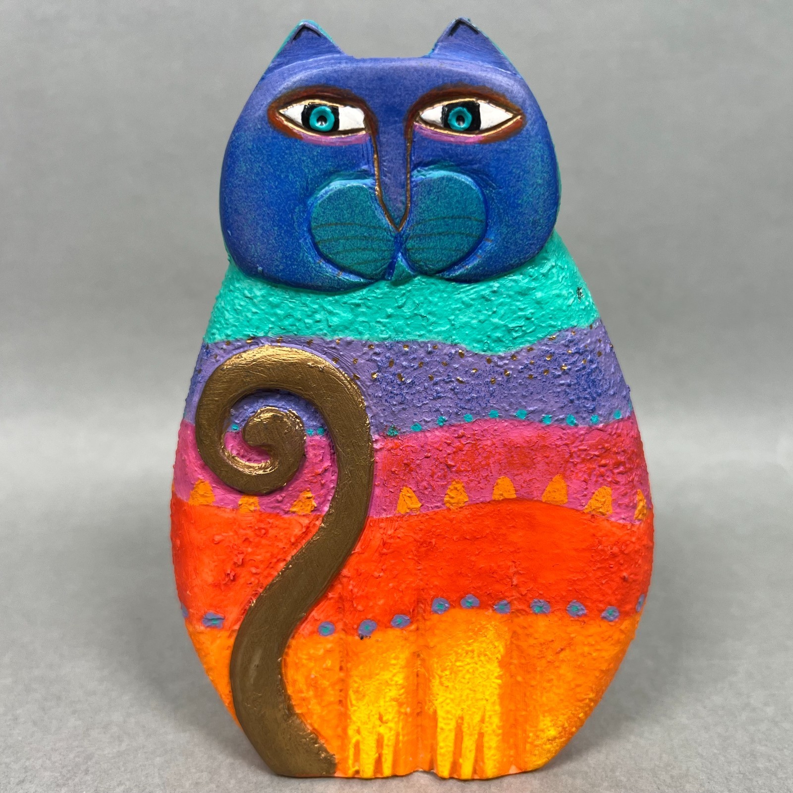 Laurel Burch Rainbow Cat Statue SIGNED 1999 United Design Kitty Sculpture Cats Laurel Burch Rainbow Cat Statue SIGNED 1999 United Design Kitty Sculpture Cats
