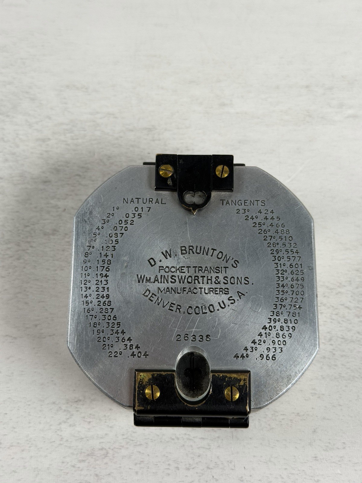 Vintage DW Bruntons Pocket Transit Compass USA Ainsworth & Sons Vintage DW Bruntons Pocket Transit Compass USA Ainsworth & Sons