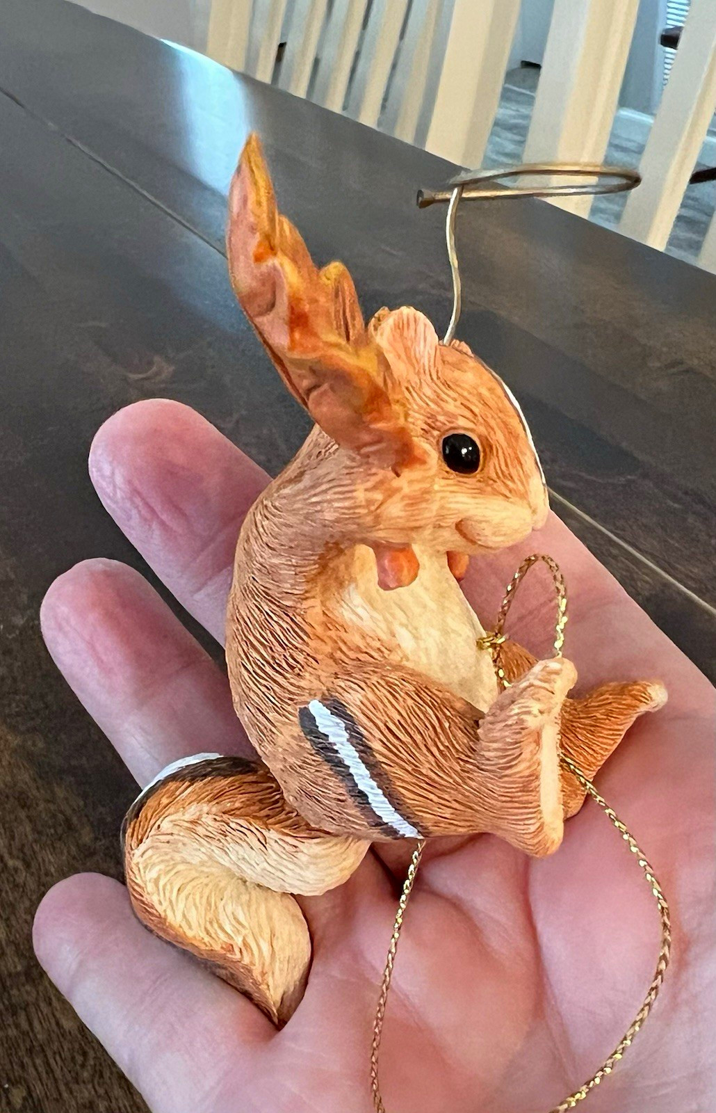 Vintage Charming Tails resin chipmunk ornament titled Wheeeeeee by Enesco. Vintage Charming Tails resin chipmunk ornament titled Wheeeeeee by Enesco.