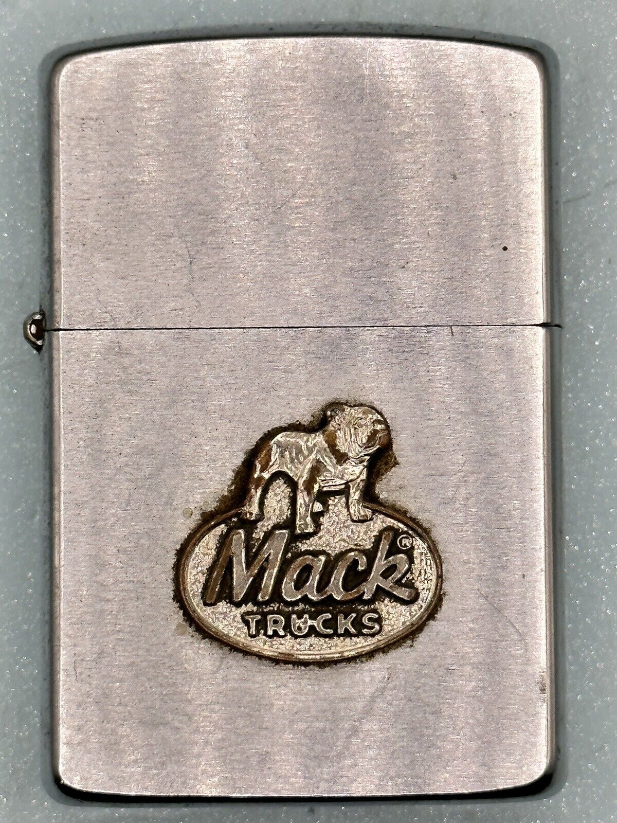 Vintage 1988 Mack Trucks Emblem Chrome Zippo Lighter