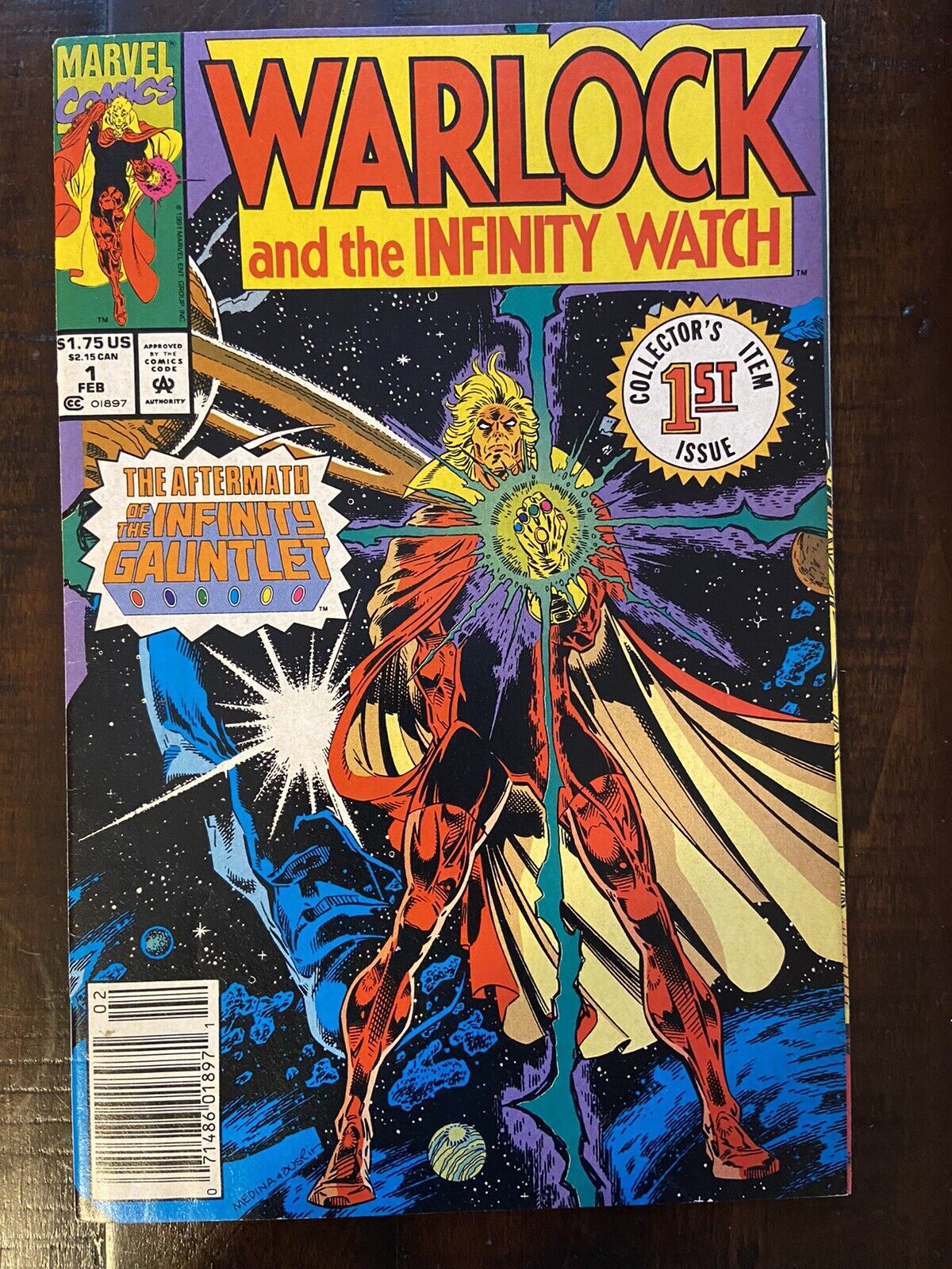 Warlock And The Infinity Watch Issue 1 (1992) Newsstand Edition Marvel Comic 