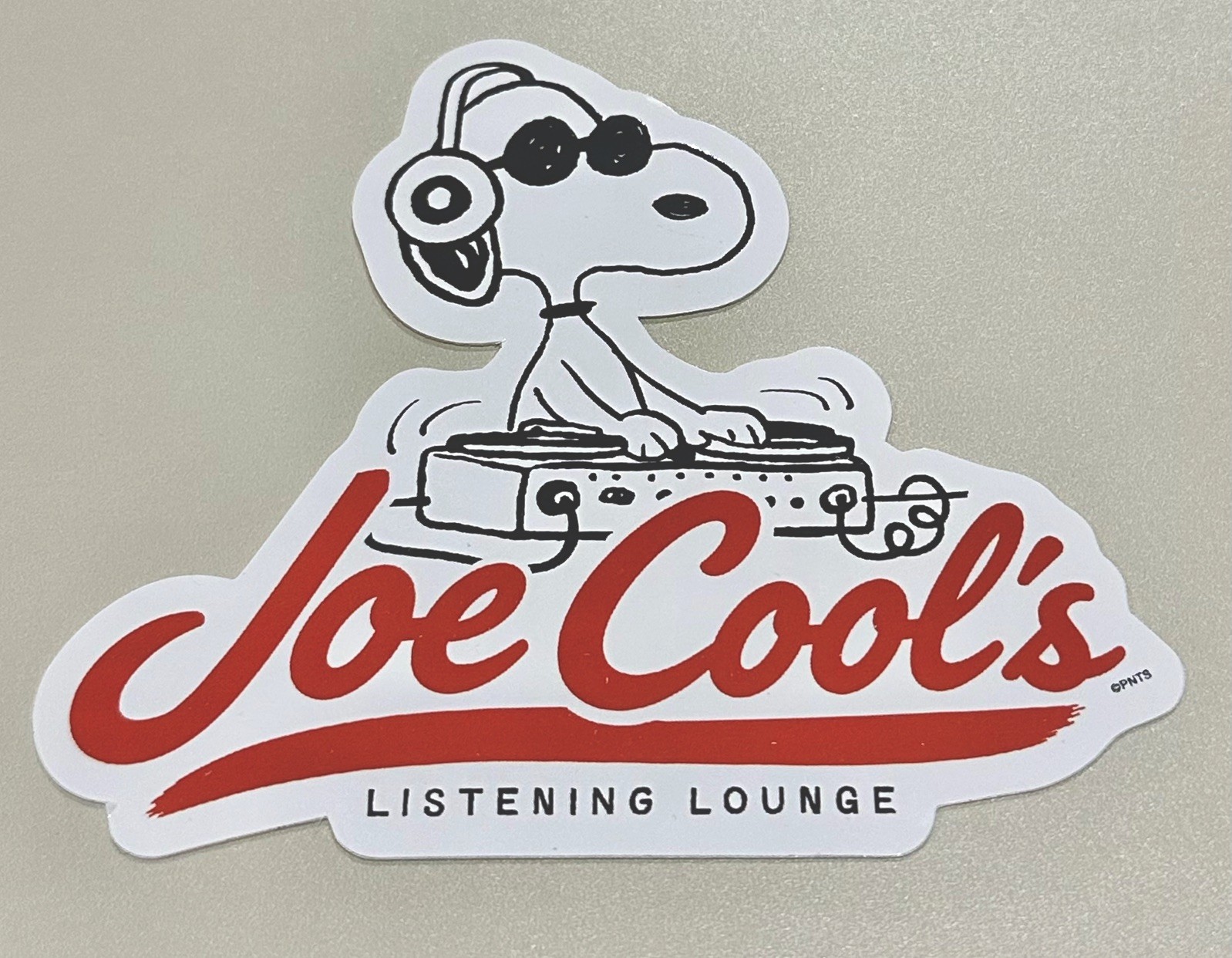 Snoopy Joe Cool Listening Lounge Sticker NYC Snoopy In Style 2026 Pop Up Limited