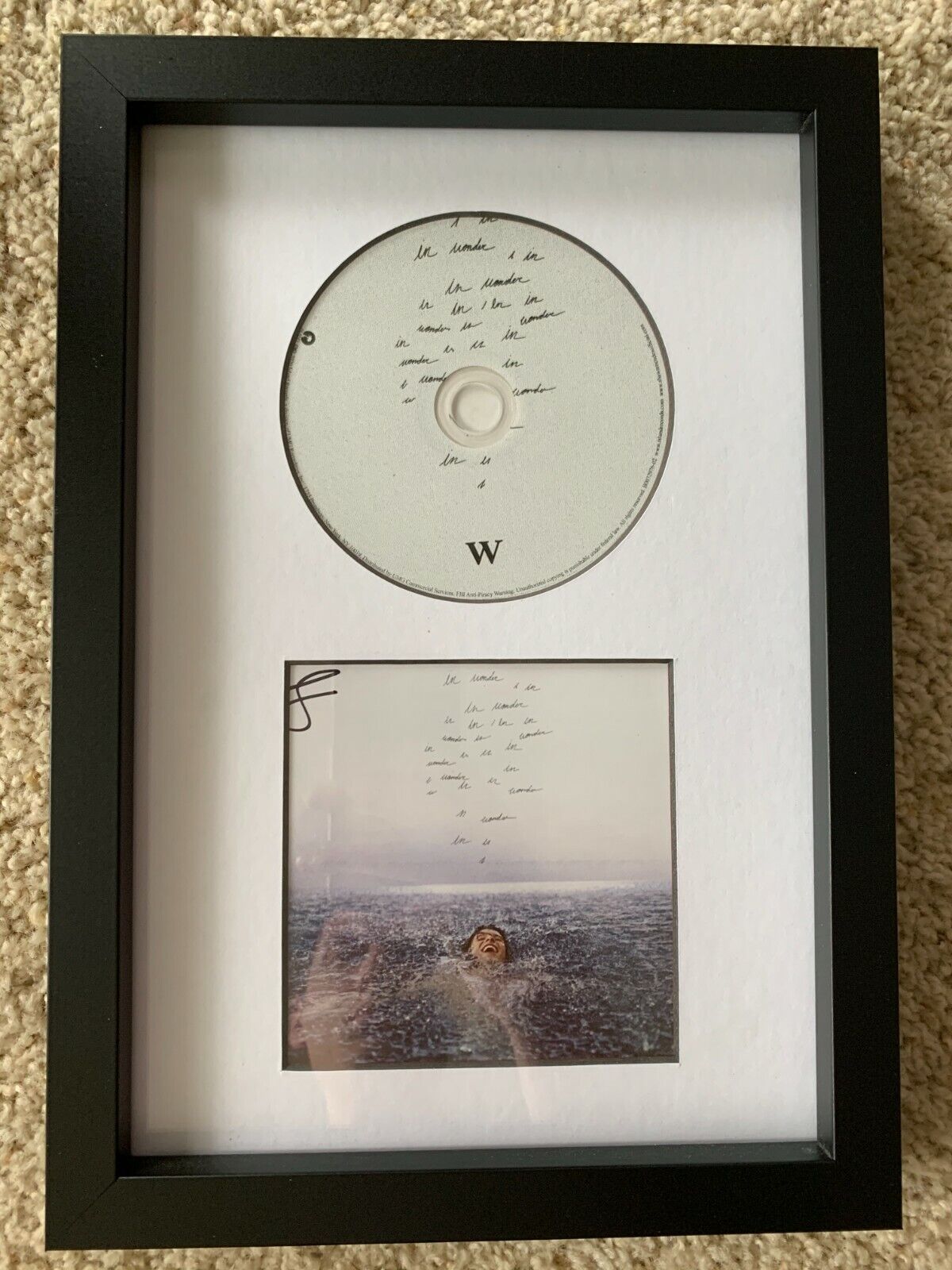 Shawn Mendes Signed Autographed Wonder CD Framed And Matted