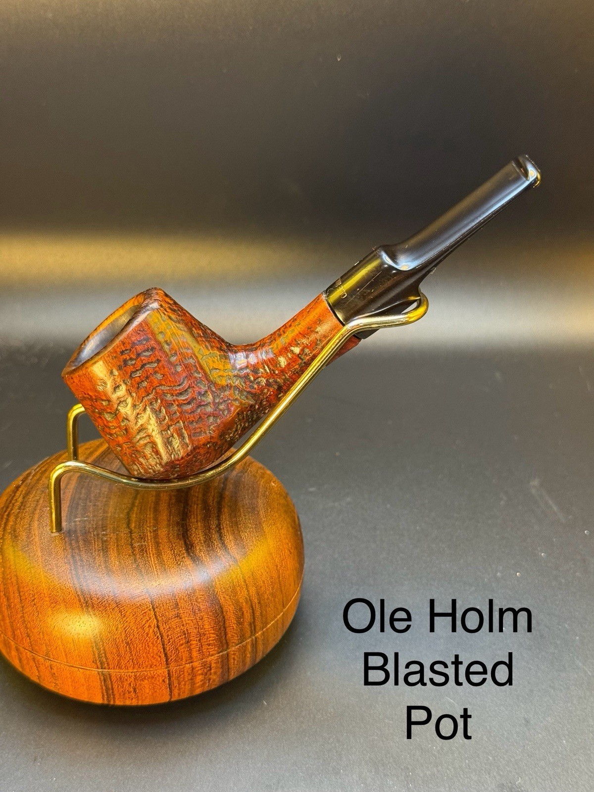 Vintage Ole Holm Blasted Pot 574 Tobacco Pipe Vintage Ole Holm Blasted Pot 574 Tobacco Pipe