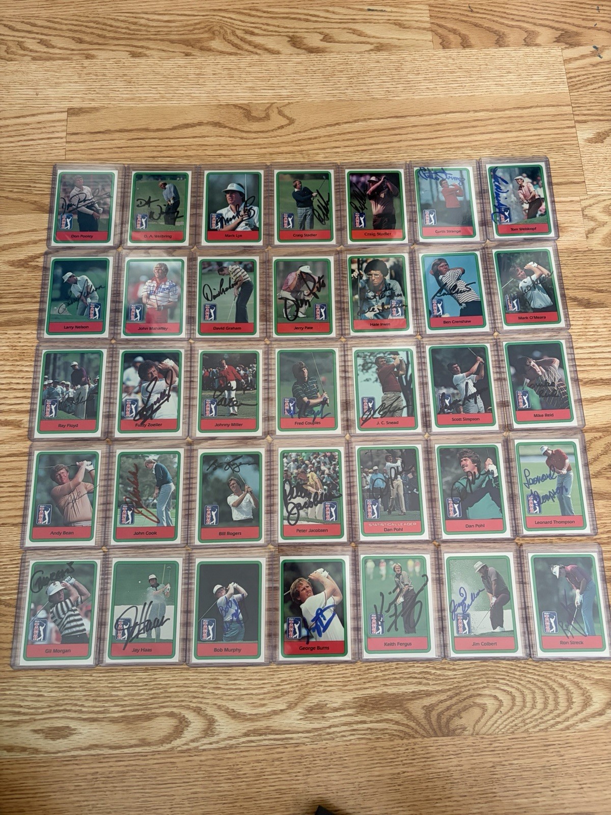 1982 Donruss Signed Set PGA Golf Masters Autograph Cards