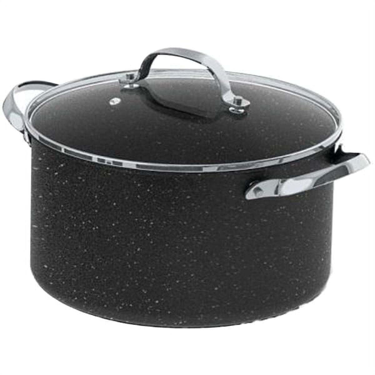The Rock by Starfrit 060317-002-0000 6 qt Stockpot with Glass Lid