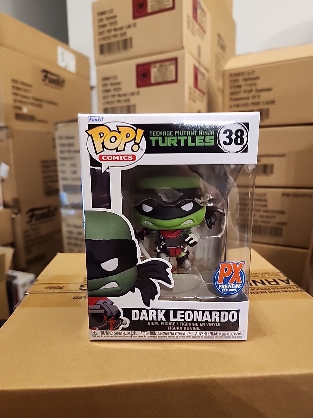 Funko Pop Teenage Mutant Ninja Turtles Dark Leonardo Pop #38 PX Previews Mint