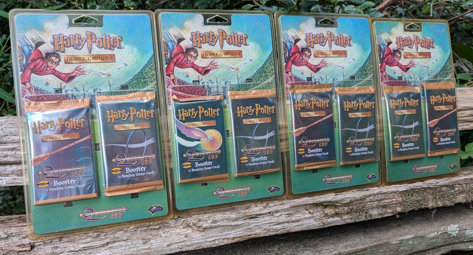 VTG 2001 Harry Potter TCG Quidditch 4x Sealed 2-Pack Blister Lot NOS WotC RARE VTG 2001 Harry Potter TCG Quidditch 4x Sealed 2-Pack Blister Lot NOS WotC RARE