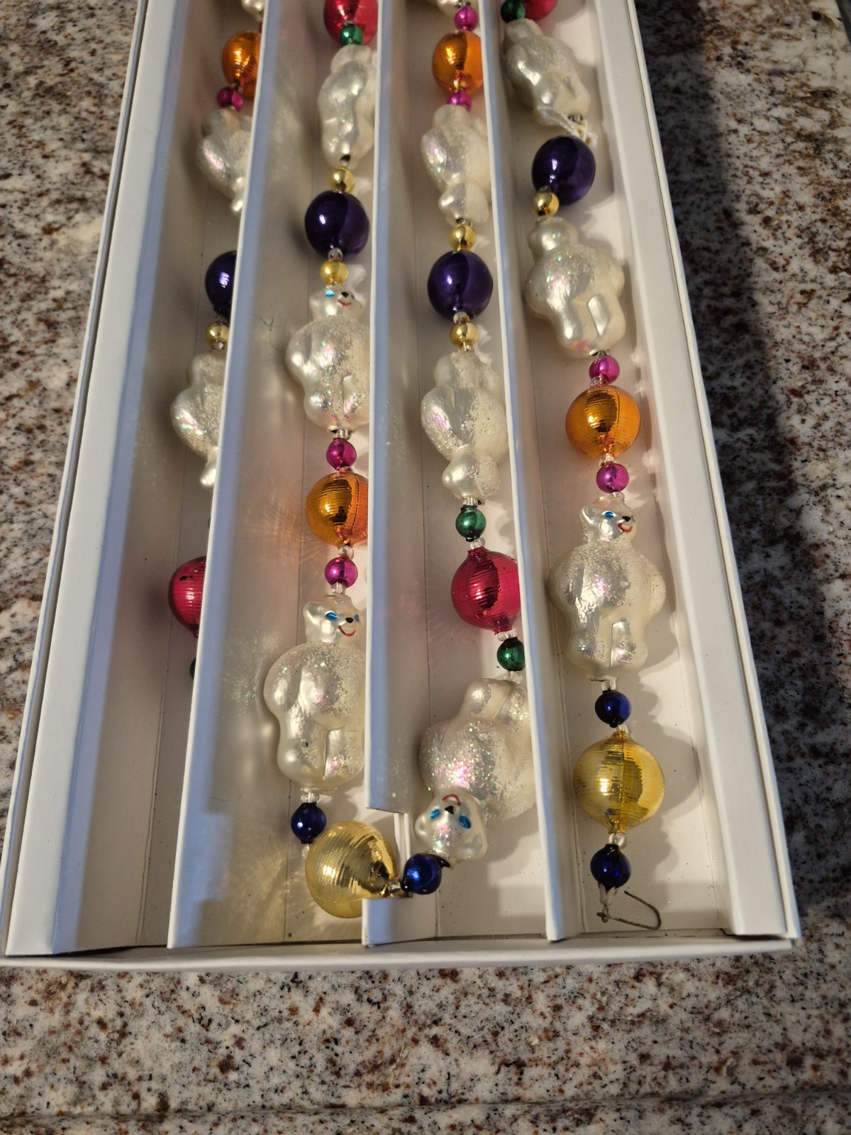 Christopher Radko 6 Ft Snow Bears Glass Garland Christopher Radko 6 Ft Snow Bears Glass Garland