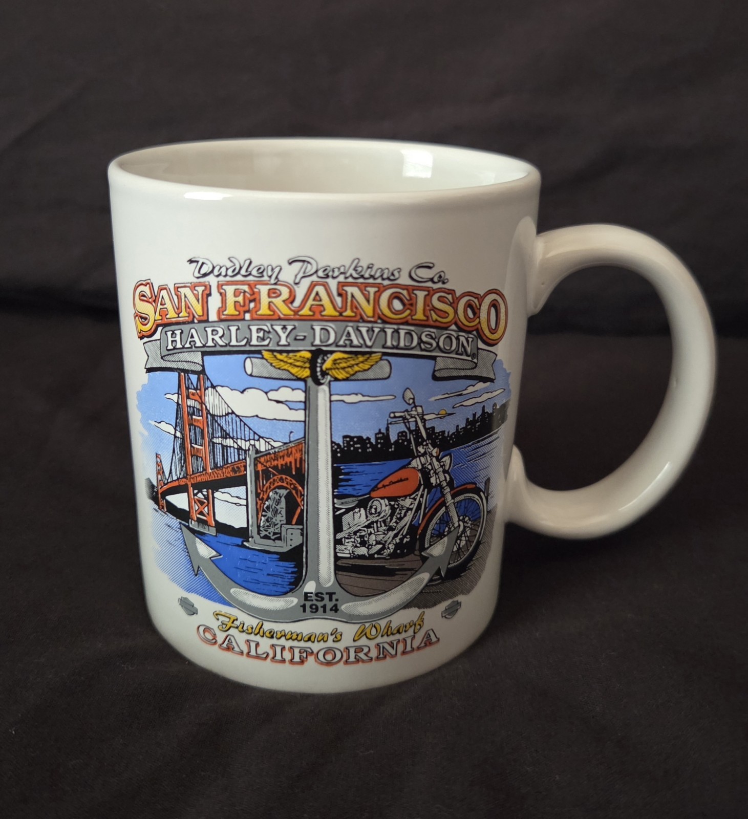 VINTAGE 1990's Harley-Davidson San Francisco Dudley Perkins Co. Coffee Mug CLEAN VINTAGE 1990's Harley-Davidson San Francisco Dudley Perkins Co. Coffee Mug CLEAN
