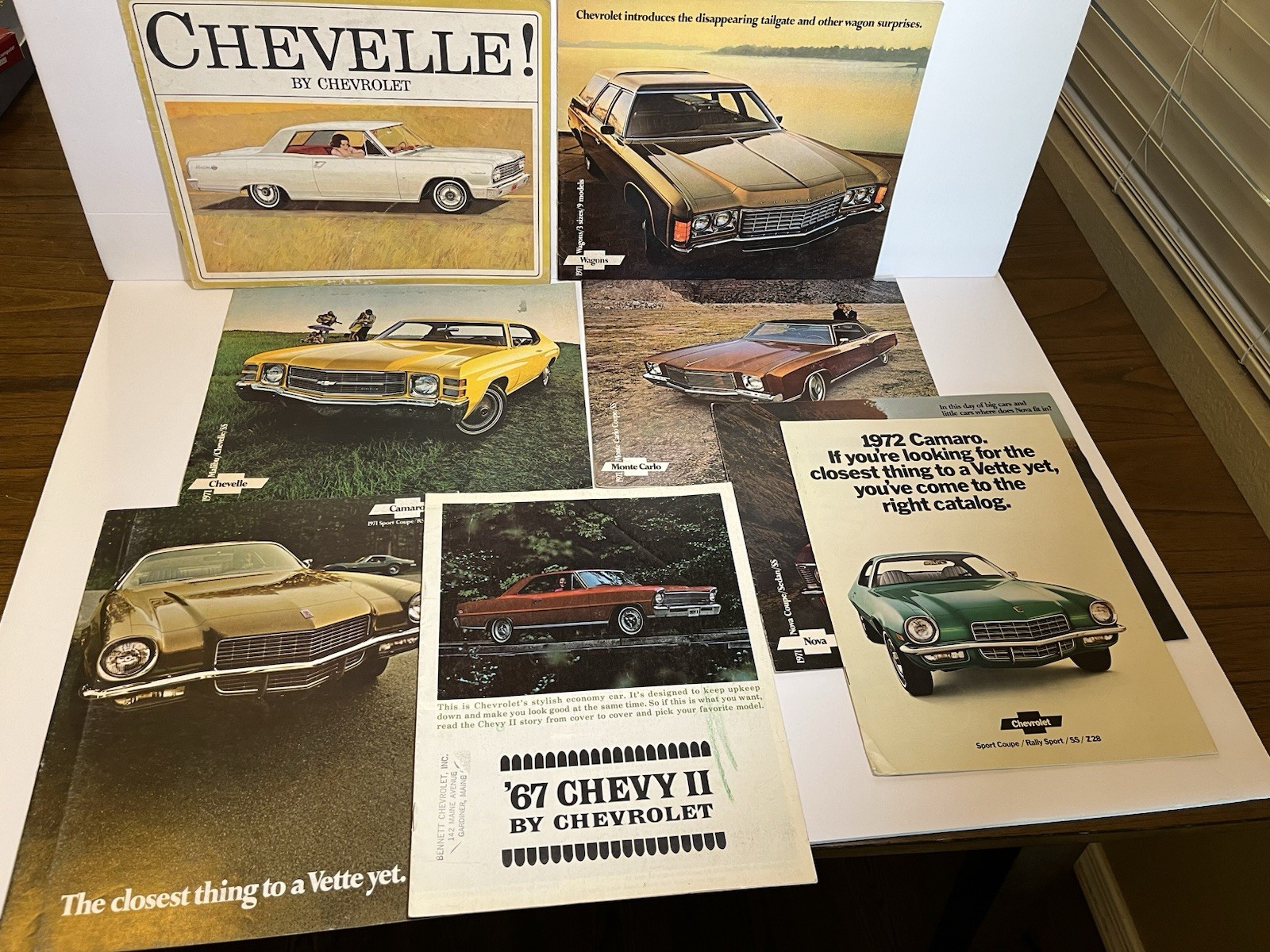 Vintage 1970's Chevrolet Sales Brochure Lot - Nova Camaro Chevelle Monte Carlo Vintage 1970's Chevrolet Sales Brochure Lot - Nova Camaro Chevelle Monte Carlo