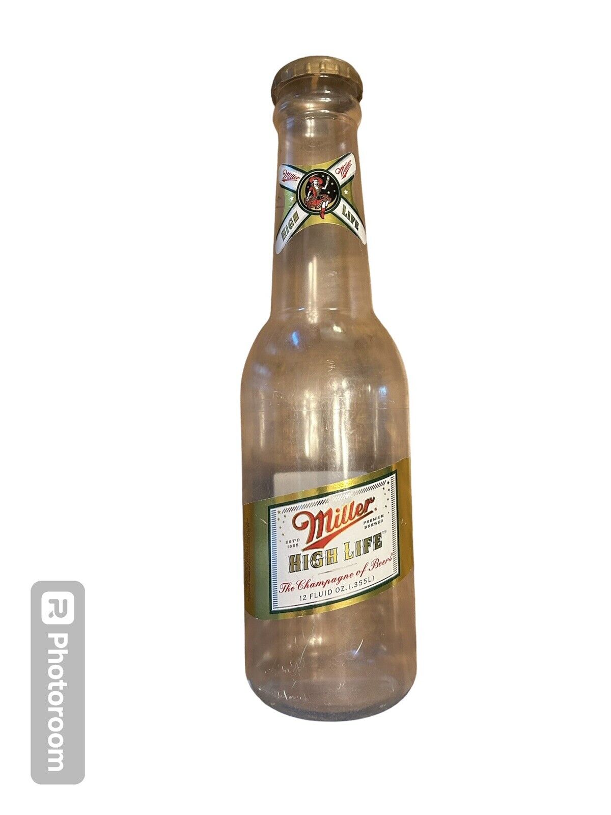 Vintage Miller High Life Bottle Bank Large