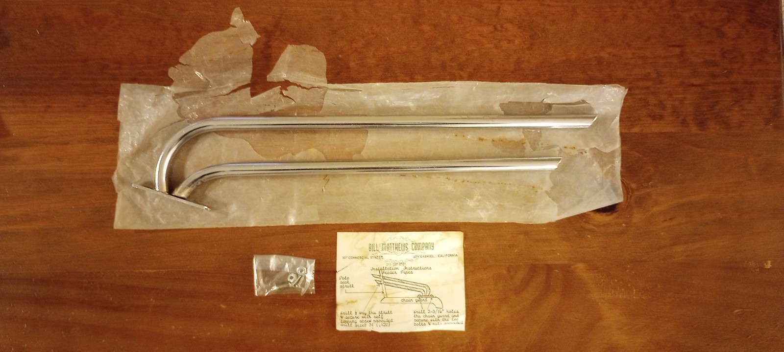 NOS Vintage Bill Matthews Schwinn Stingray Banana Seat Muscle Bike Header Pipes NOS Vintage Bill Matthews Schwinn Stingray Banana Seat Muscle Bike Header Pipes