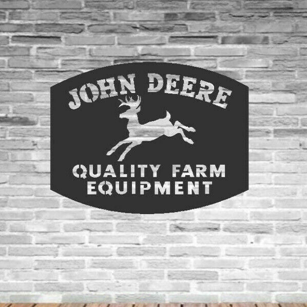 New John Deere Farm Equipment Metal Sign Art Vintage Style Man Cave Tractor Gift