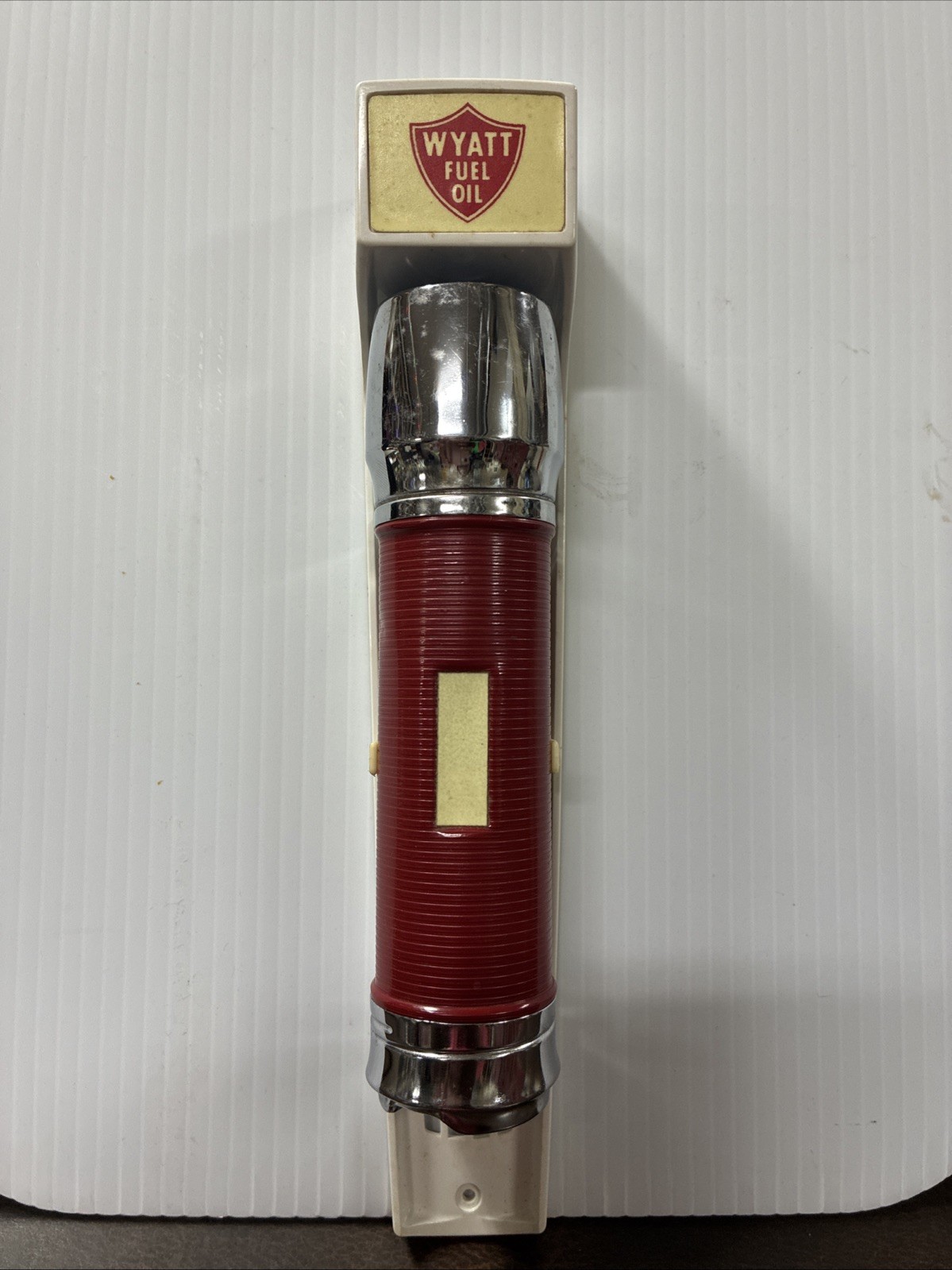 VINTAGE WYATT FUEL OIL COMPANY SUNRISE FLASHLIGHT 1950s MADE IN JAPAN VINTAGE WYATT FUEL OIL COMPANY SUNRISE FLASHLIGHT 1950s MADE IN JAPAN