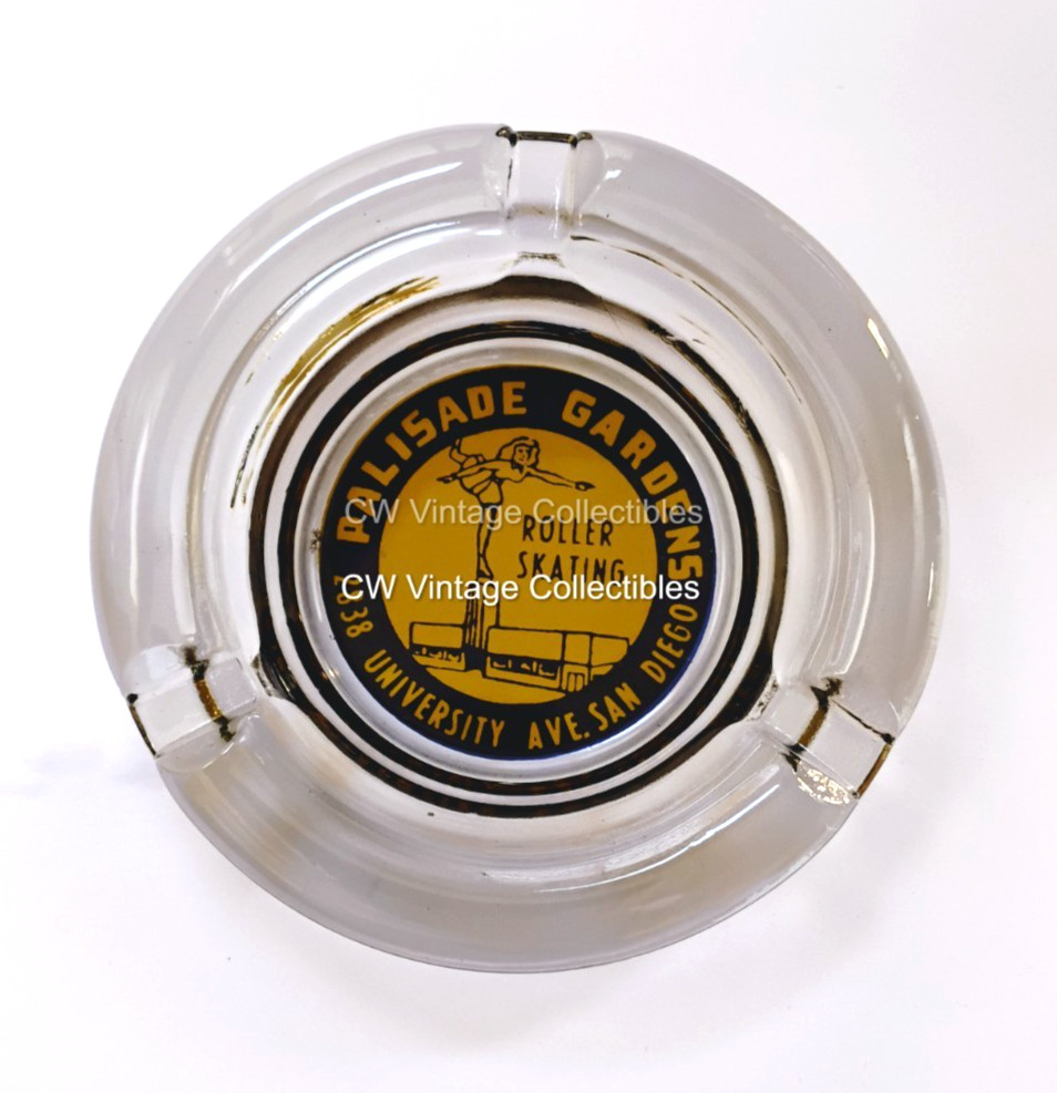 Rare ca. 1950's Palisade Gardens Ashtray Roller Skating ( Rink ) San Diego CA