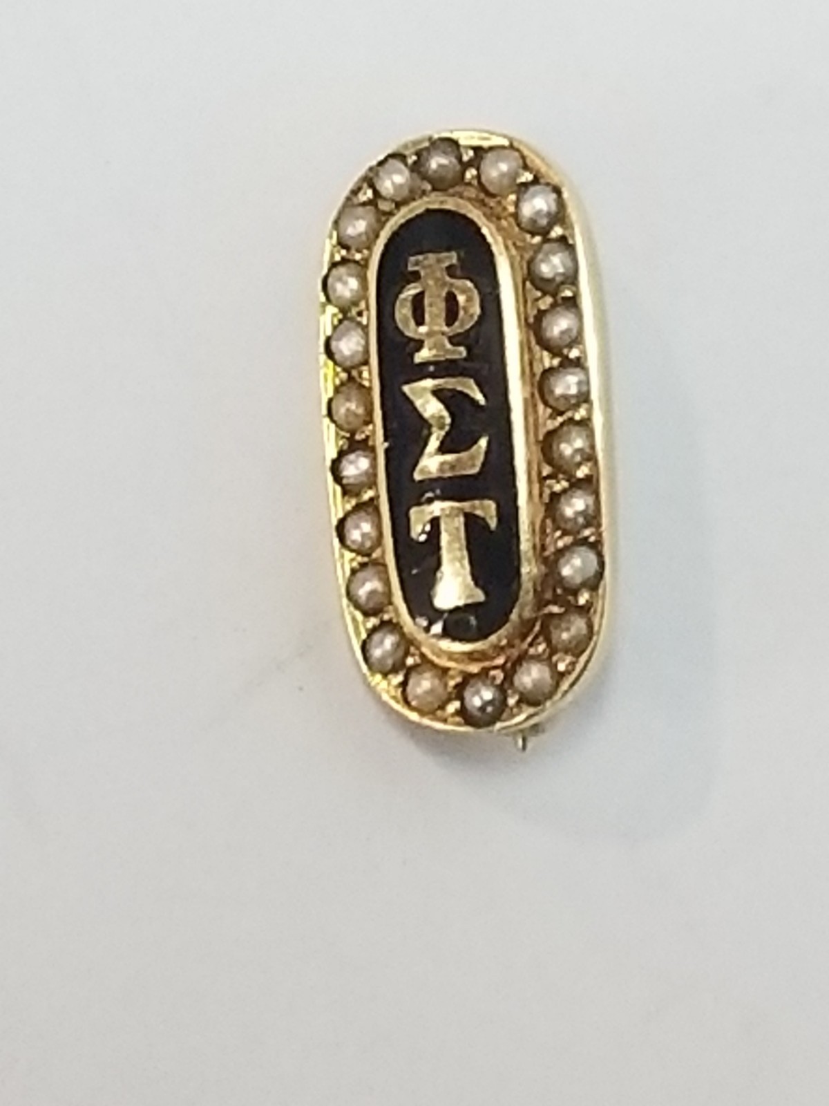 RARE Vintage/Antique 14k YELLOW GOLD PHI SIGMA TAU PIN w SEED PEARLS RARE Vintage/Antique 14k YELLOW GOLD PHI SIGMA TAU PIN w SEED PEARLS