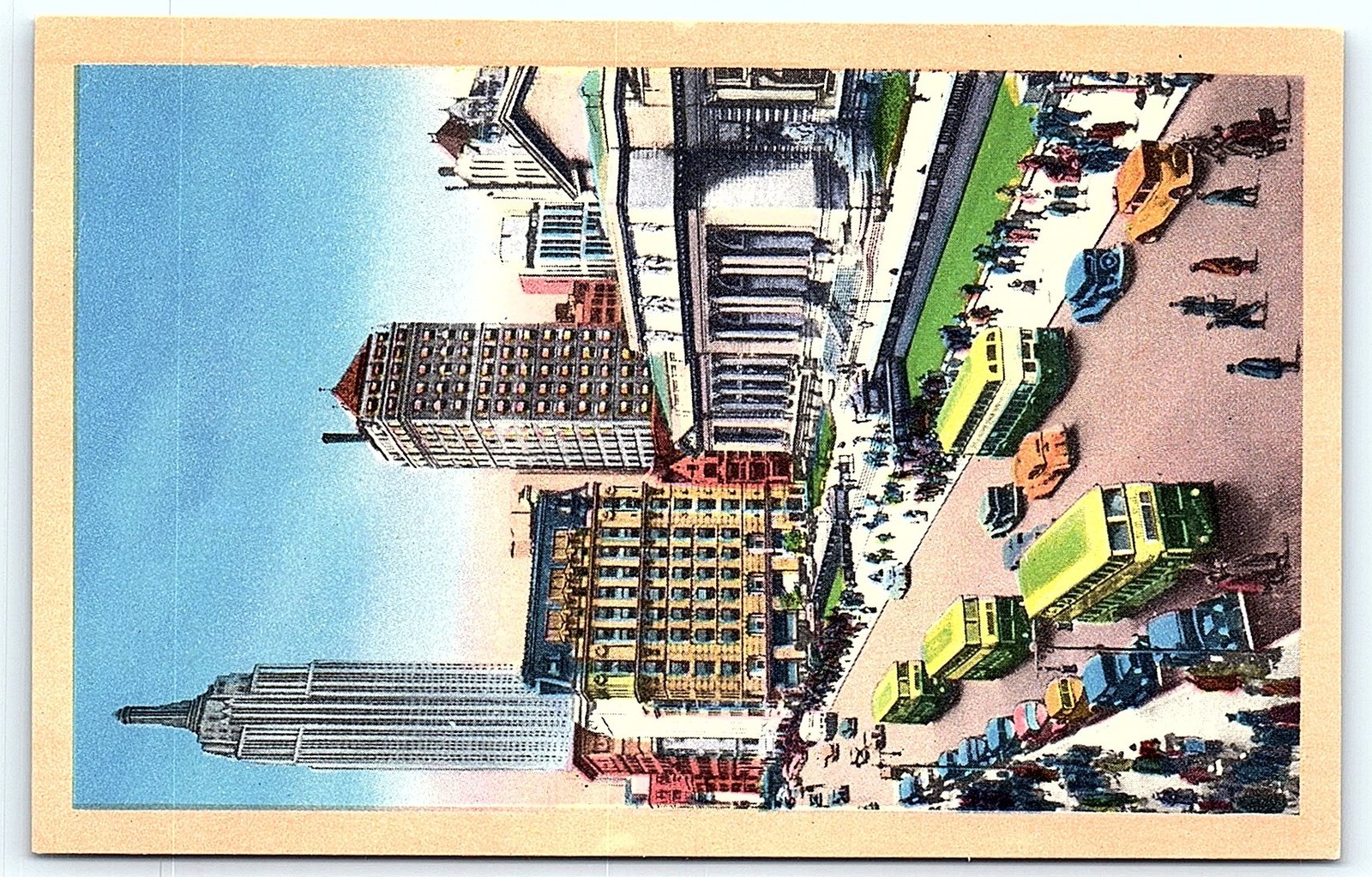 Vintage NYC postcard: Fifth Ave & 42nd Street cityscape Vintage NYC postcard: Fifth Ave & 42nd Street cityscape