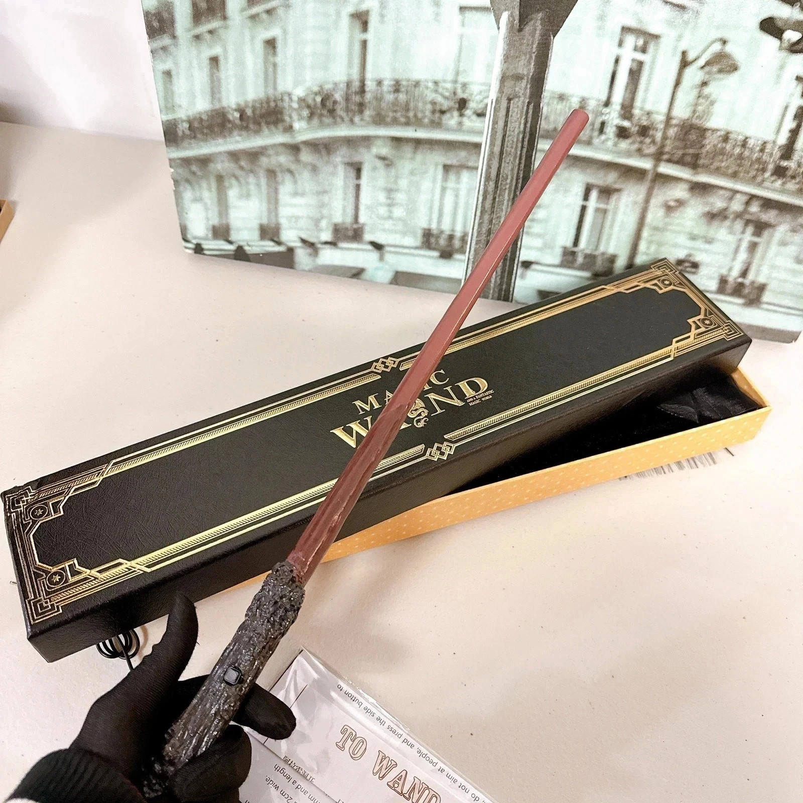 Harry Potter Magic Wand Fire Spitting Wizard Cosplay Prop with Gift Box