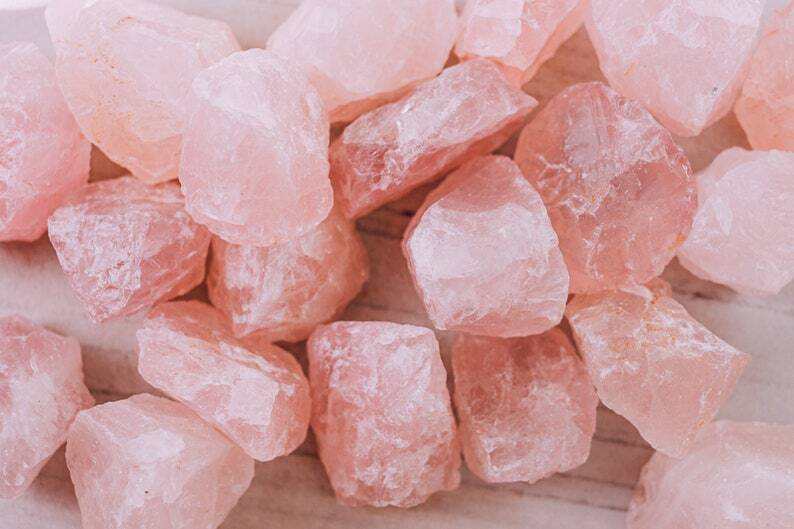 Rough Rose Quartz Crystals Bulk, Heart Chakra Raw Stones for Tumbling & Healing Rough Rose Quartz Crystals Bulk, Heart Chakra Raw Stones for Tumbling & Healing