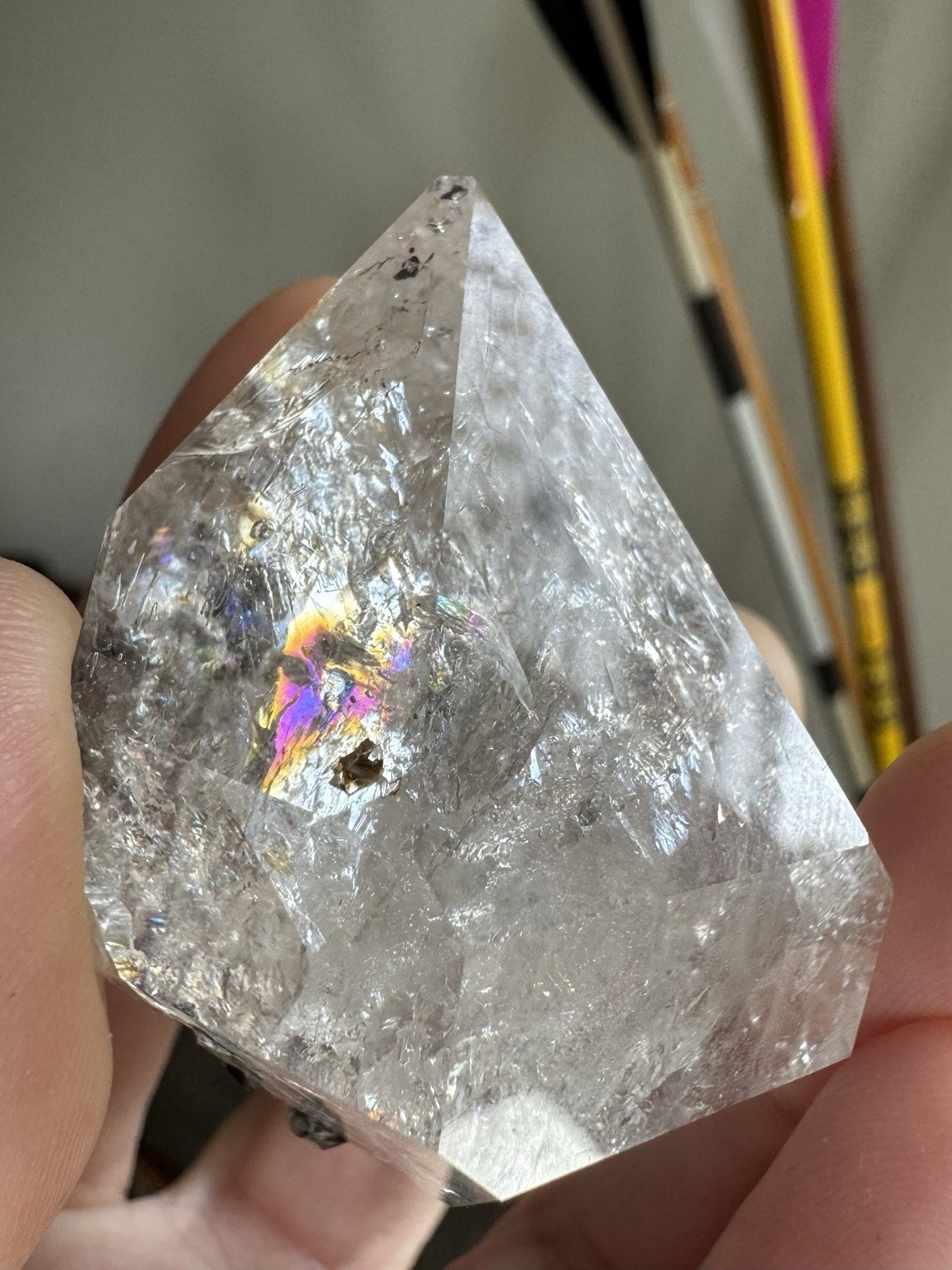 Large 2”+, 485 CT Raw Natural Herkimer Diamond DT Quartz RAINBOWS Middleville NY
