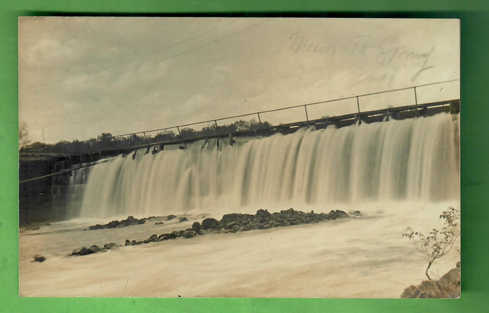 c1910 MAMMOTH SPRING DAM, FULTON COUNTY, ARKANSAS RPPC REAL PHOTO POSTCARD c1910 MAMMOTH SPRING DAM, FULTON COUNTY, ARKANSAS RPPC REAL PHOTO POSTCARD