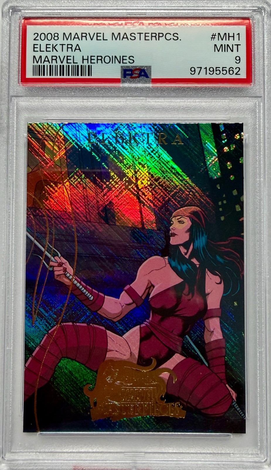 2008 Upper Deck Marvel Masterpieces Elektra Heroines MH1 PSA 9 MINT 2008 Upper Deck Marvel Masterpieces Elektra Heroines MH1 PSA 9 MINT