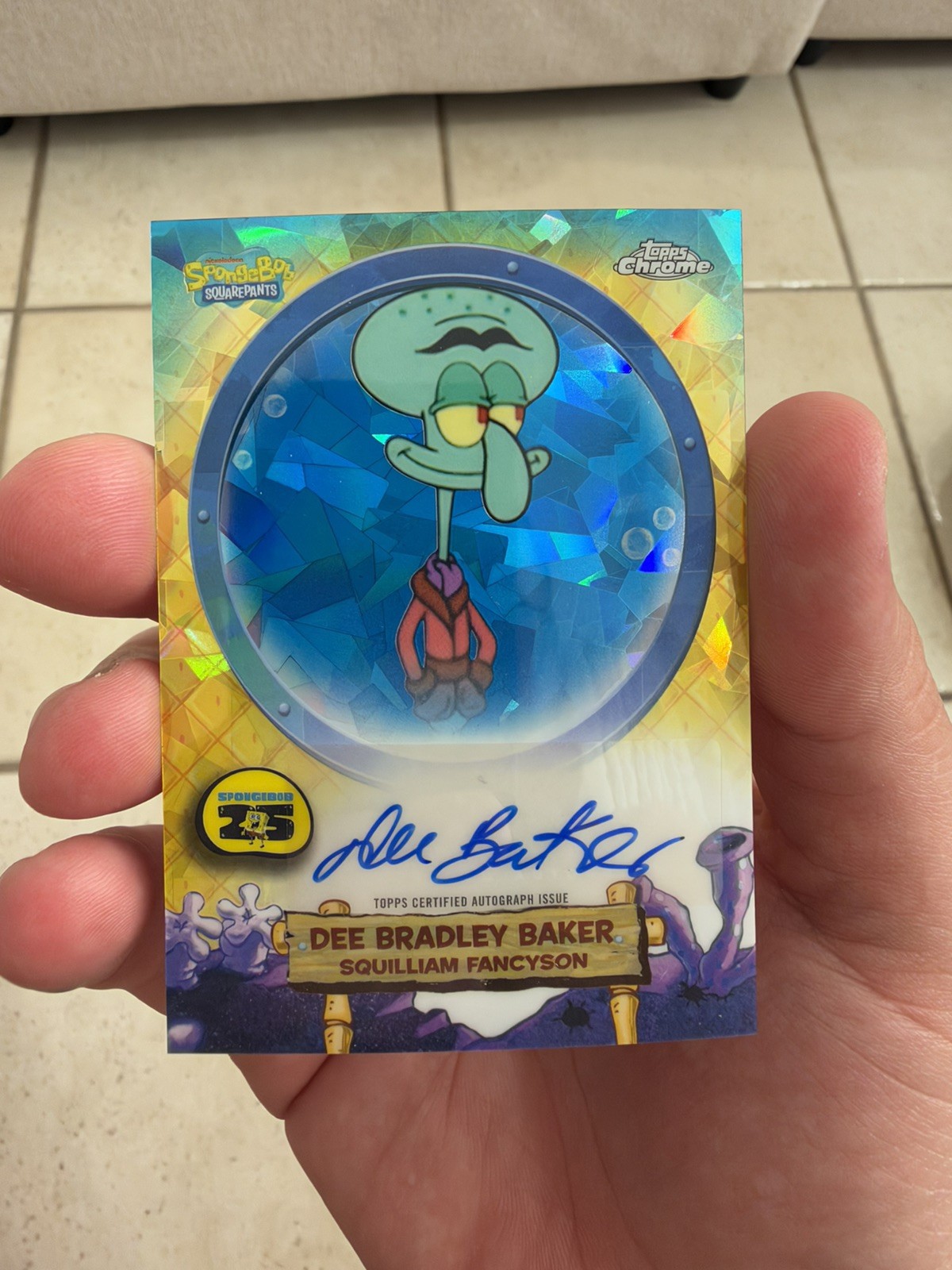 Dee Bradley Baker Squilliam Fancyson 2025 Topps Chrome #SA-SF Sapphire Solo Auto Dee Bradley Baker Squilliam Fancyson 2025 Topps Chrome #SA-SF Sapphire Solo Auto