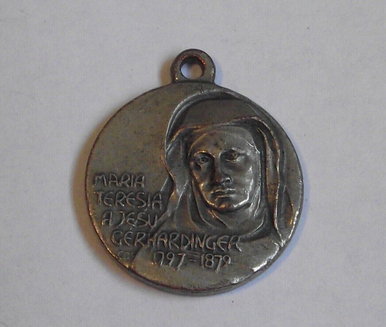 Vintage St Therese Maria Teresia a Jesu Gerhardinger CDF 1797- 1879 Italy medal