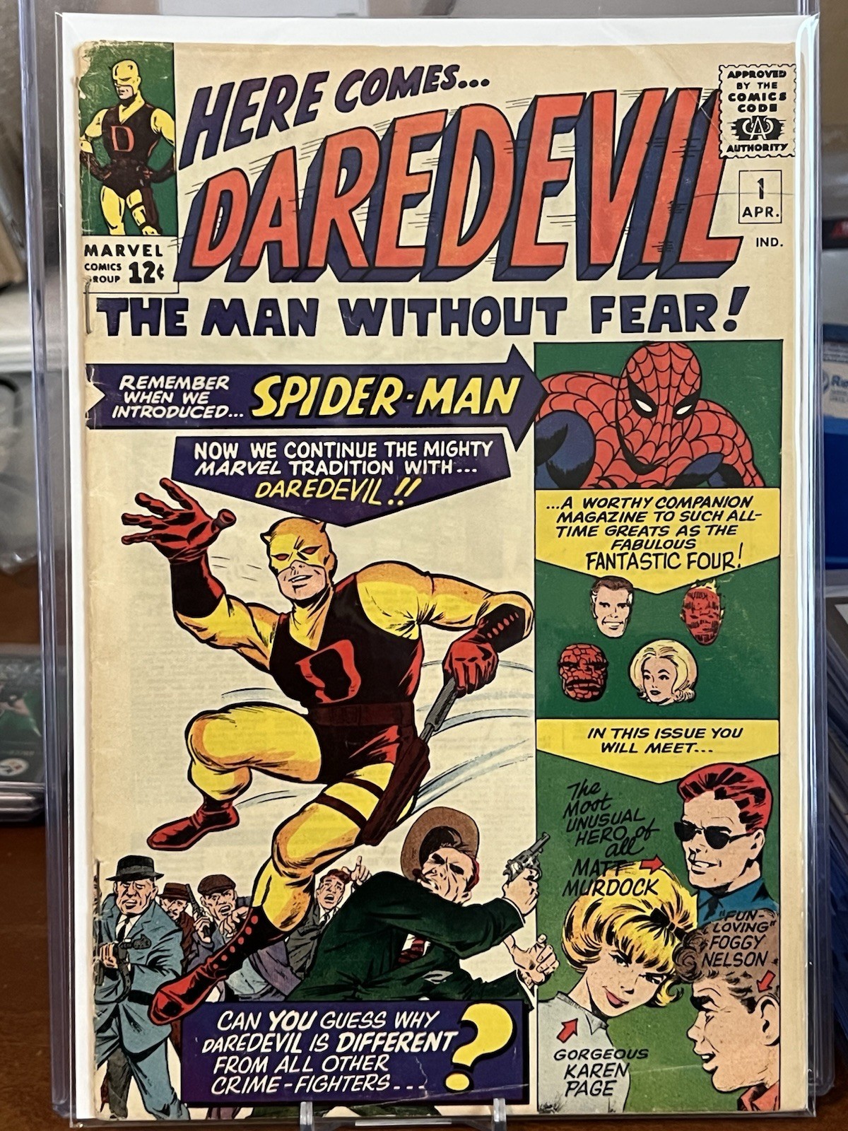 Daredevil #1 FIRST APPEARANCE OF DAREDEVIL Marvel April 1964 Solid Huge Key🔥 Daredevil #1 FIRST APPEARANCE OF DAREDEVIL Marvel April 1964 Solid Huge Key🔥