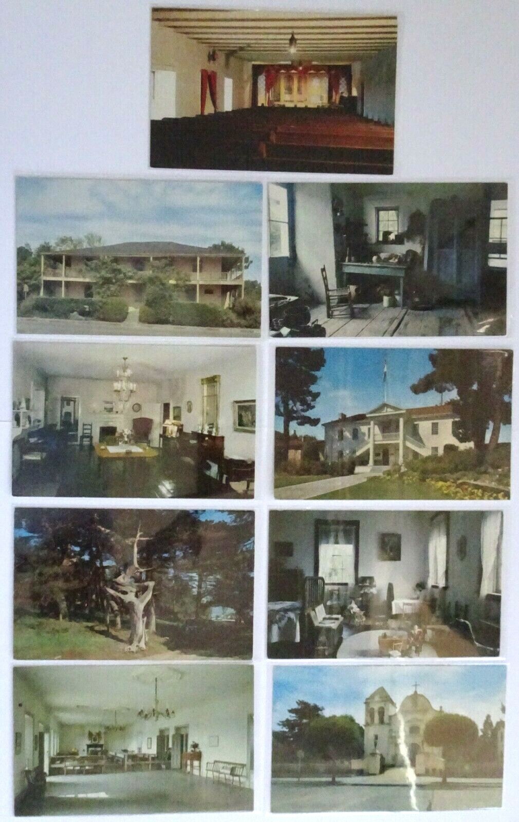 Vintage Monterey CA Postcards Historical First Theater Houses Chapel Colton Hall
