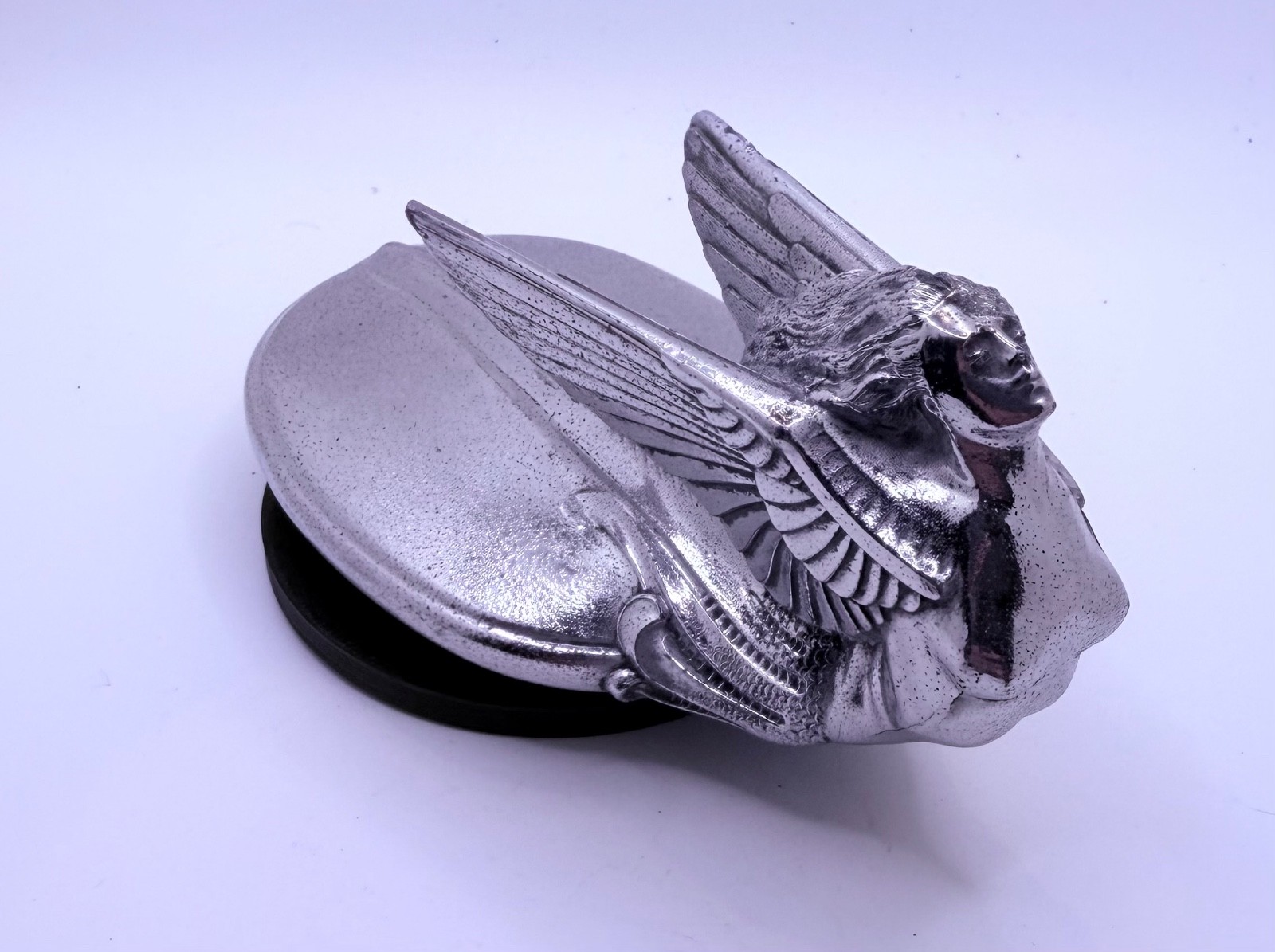 1931-32 Plymouth Winged Mermaid Goddess Radiator Cap Hood Ornament Vintage