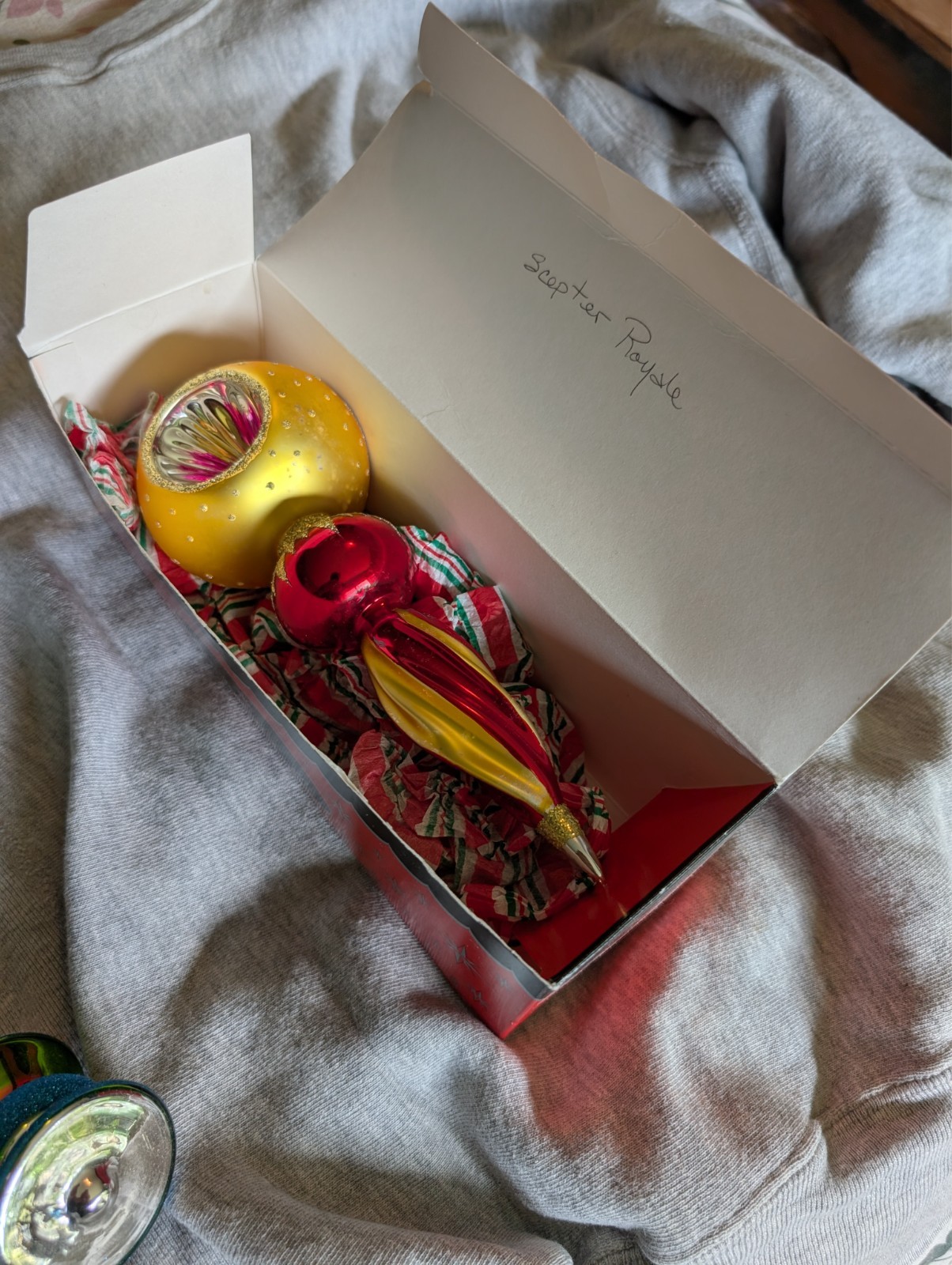 christopher radko ornaments royal scepter with box christopher radko ornaments royal scepter with box