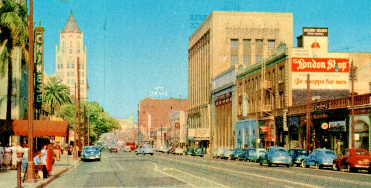 1950s Hotel Drake London Shop Hollywood Boulevard Ca California Postcard
