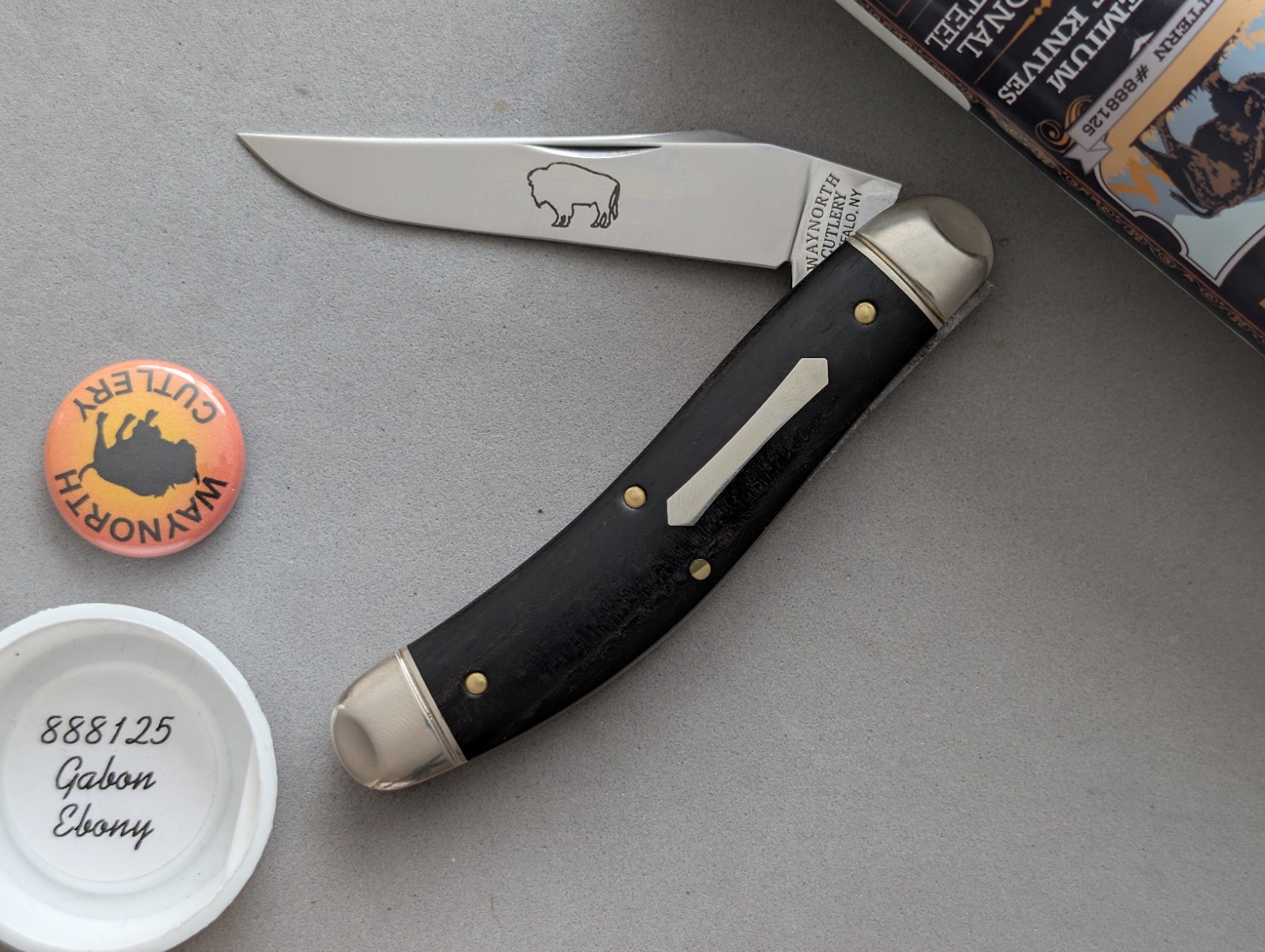 GEC Great Eastern Cutlery #88 Waynorth Bison Belly 88125 Gabon Ebony GEC Great Eastern Cutlery #88 Waynorth Bison Belly 88125 Gabon Ebony
