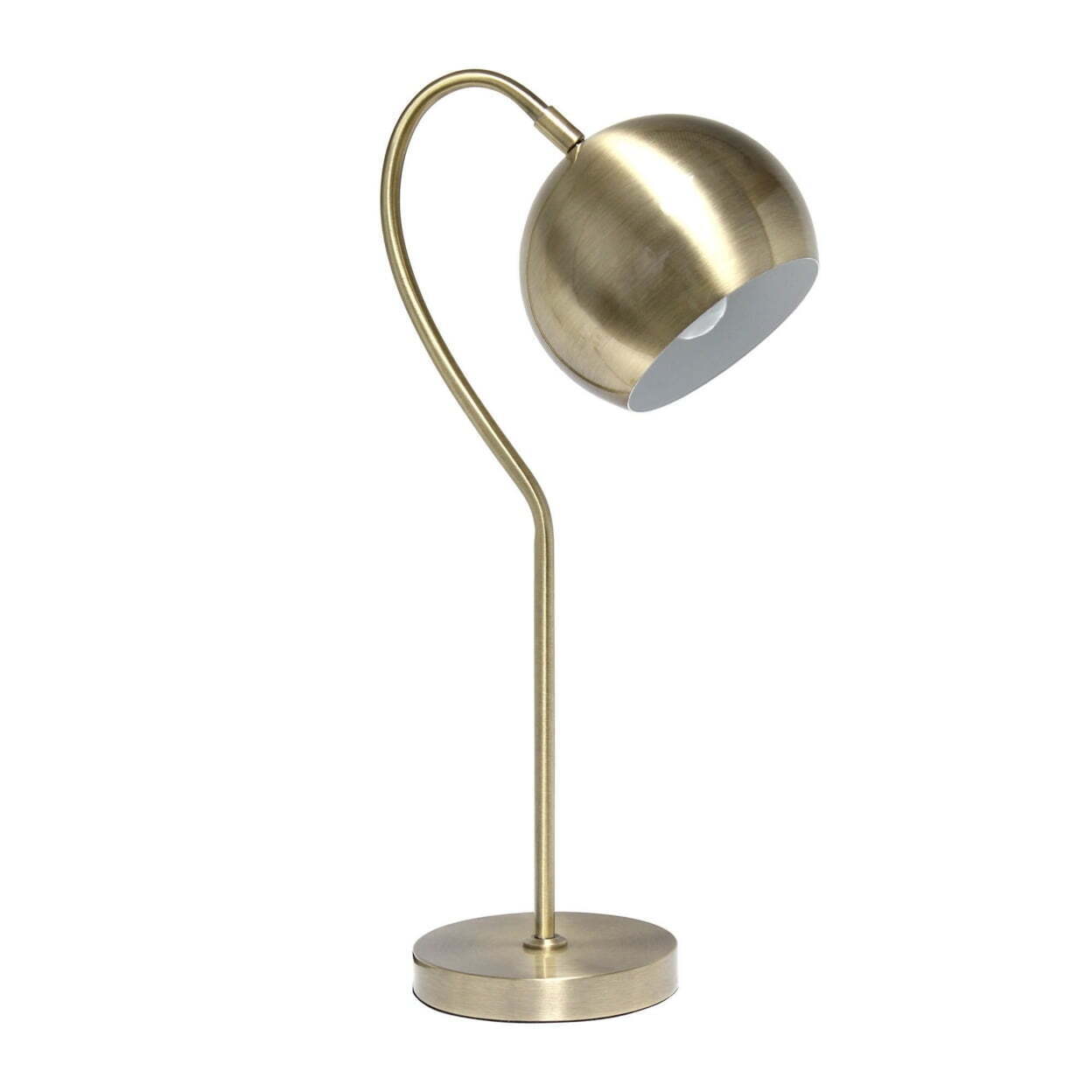 Half Moon Table Lamp Antique Brass