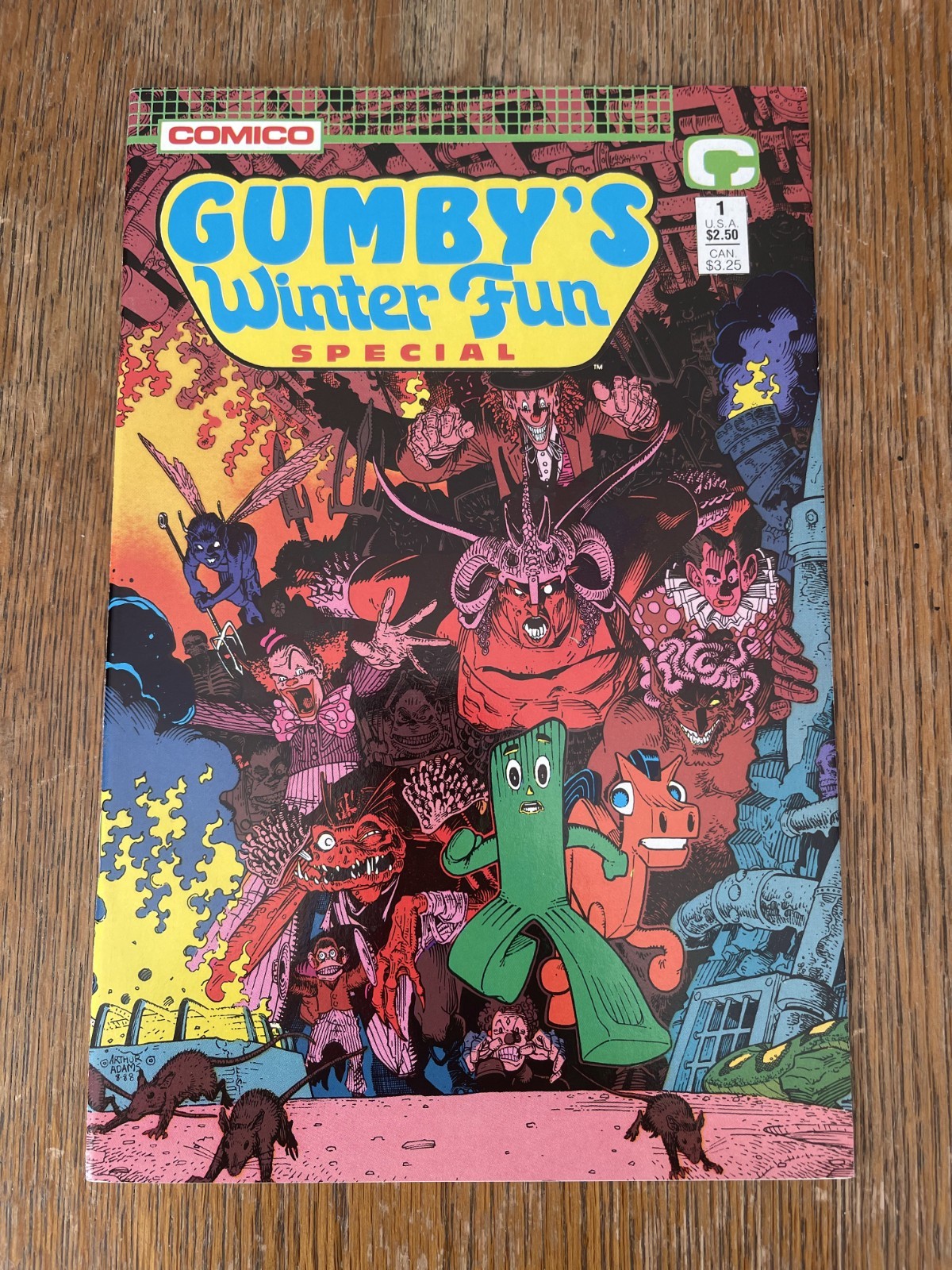 GUMBY'S WINTER FUN SPECIAL #1 COPPER AGE ARTHUR ADAMS POKEY COMICO COMICS 1988 GUMBY'S WINTER FUN SPECIAL #1 COPPER AGE ARTHUR ADAMS POKEY COMICO COMICS 1988