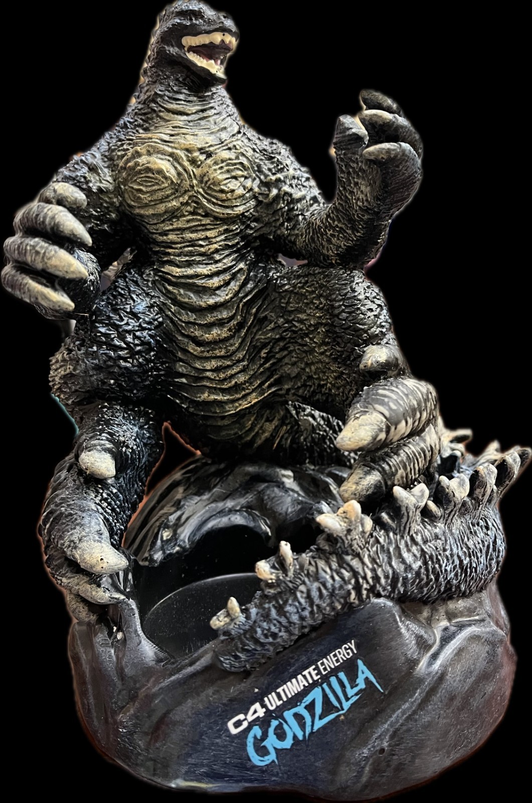 RARE C4 Ultimate Energy x Godzilla Can Holder Statue Figurine Toho Promo No Box RARE C4 Ultimate Energy x Godzilla Can Holder Statue Figurine Toho Promo No Box