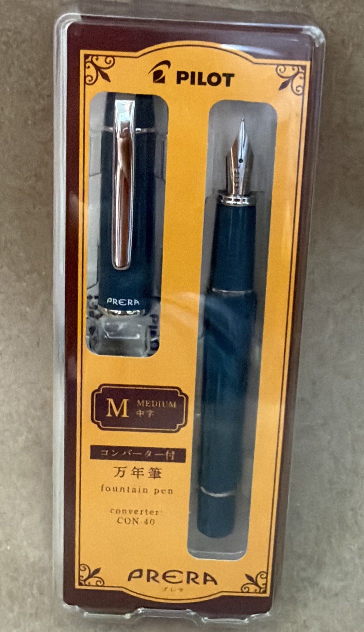 Pilot Prera Fountain Pen Dark Turquoise Medium Nib P-FPR-1-DTQ-M w/CON-40 Conv.