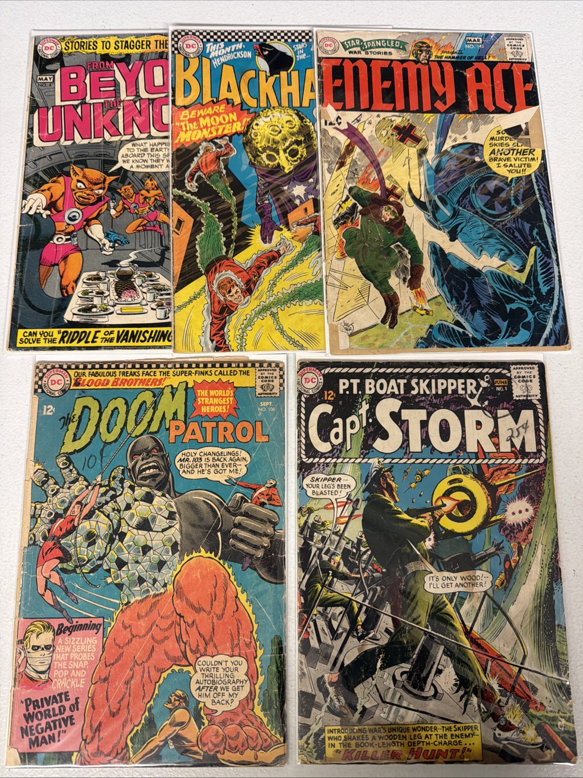 Silver Age Comic Book Lot 5x Copies From 1960s DC Comics 1st Print Lot #43 *Y16 Silver Age Comic Book Lot 5x Copies From 1960s DC Comics 1st Print Lot #43 *Y16