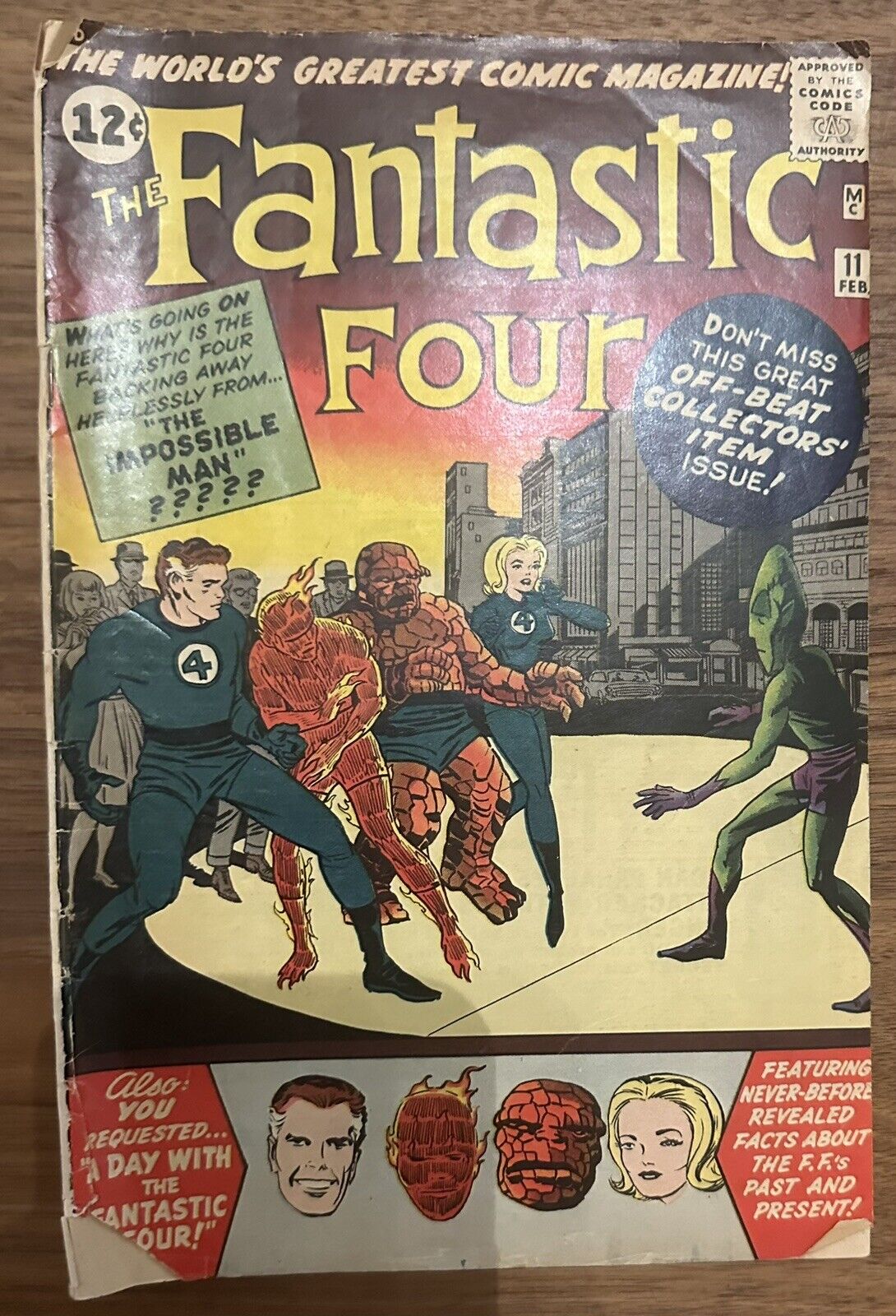 Fantastic Four # 11 - Marvel 2/1962 The Impossible Man App. Origin Retold