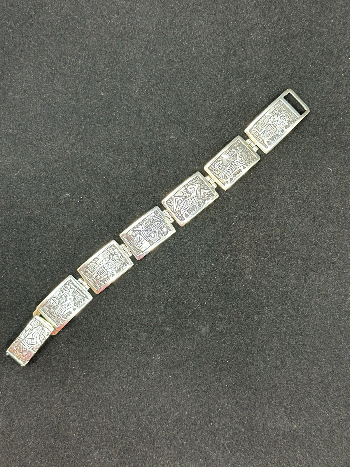 Sterling Navajo Roderick Tenorio RMT Bear Dear Ram Animal Link Bracelet Vintage Sterling Navajo Roderick Tenorio RMT Bear Dear Ram Animal Link Bracelet Vintage