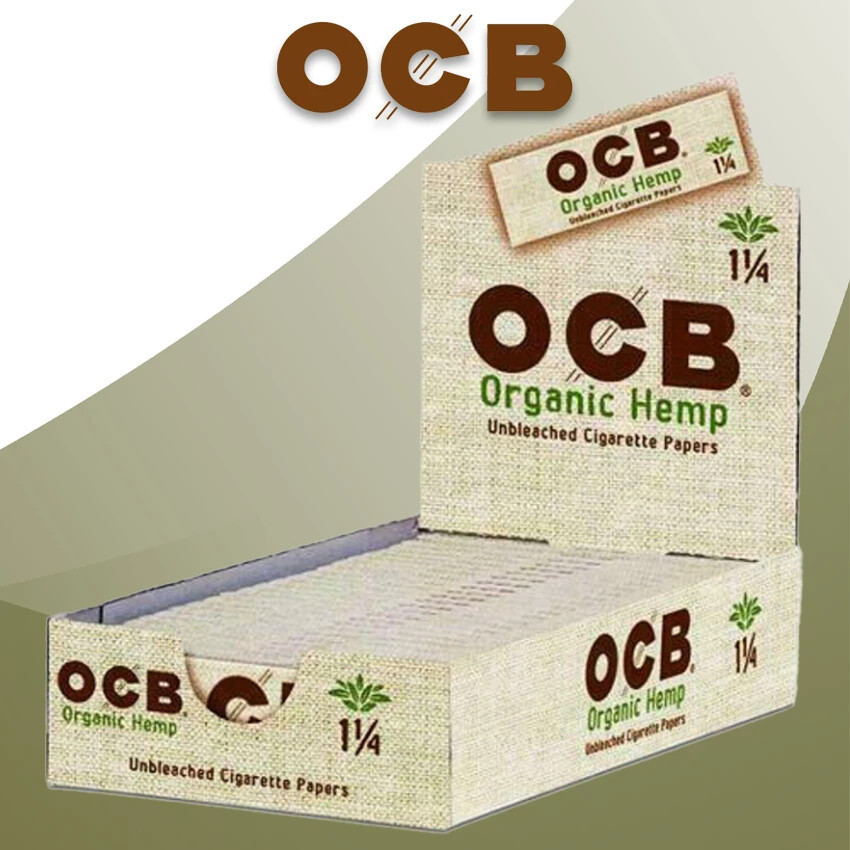 OCB® 2 X BOXES OF 24 BOOKLETS ORGANIC HEMP ROLLING PAPERS - 1 1/4" (1.25) SIZE OCB® 2 X BOXES OF 24 BOOKLETS ORGANIC HEMP ROLLING PAPERS - 1 1/4" (1.25) SIZE