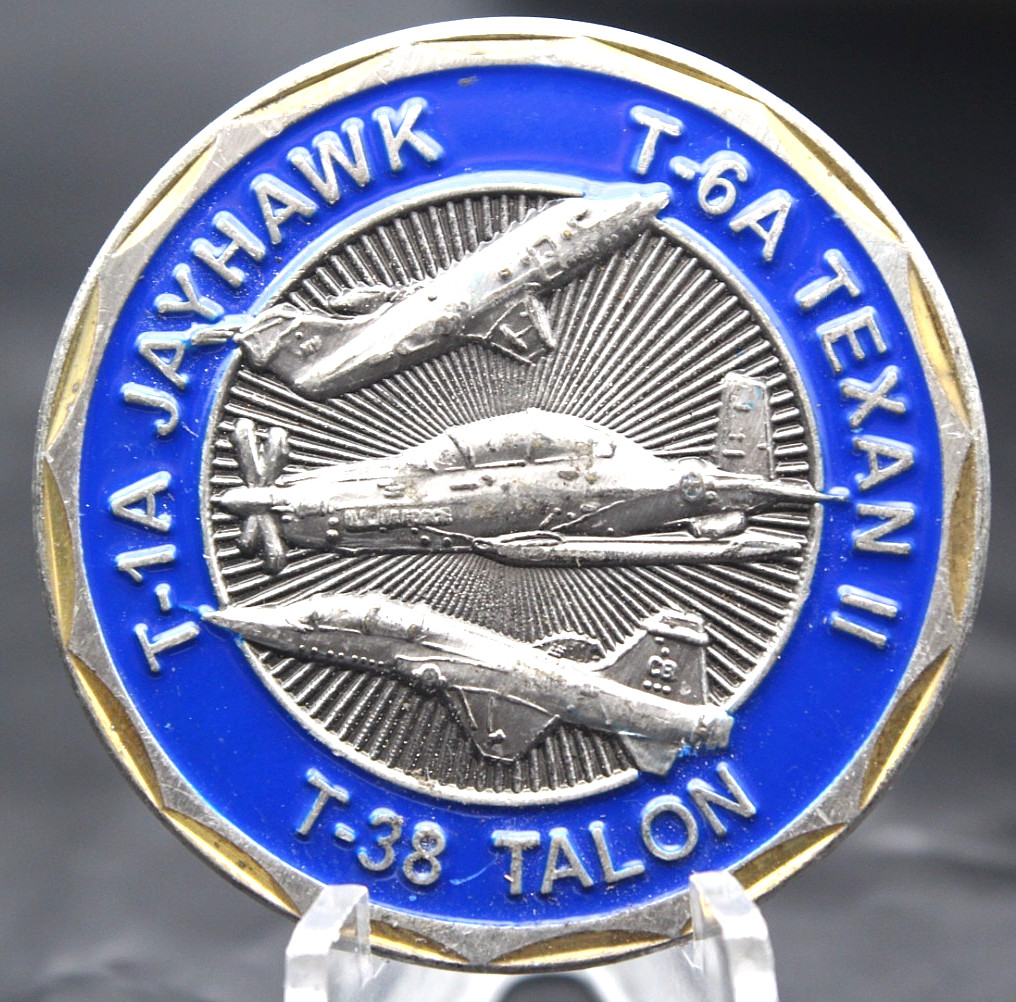 USAF Vance AFB T-6A Texan II T-38 Talon Jayhawk Challenge Coin 1.6"