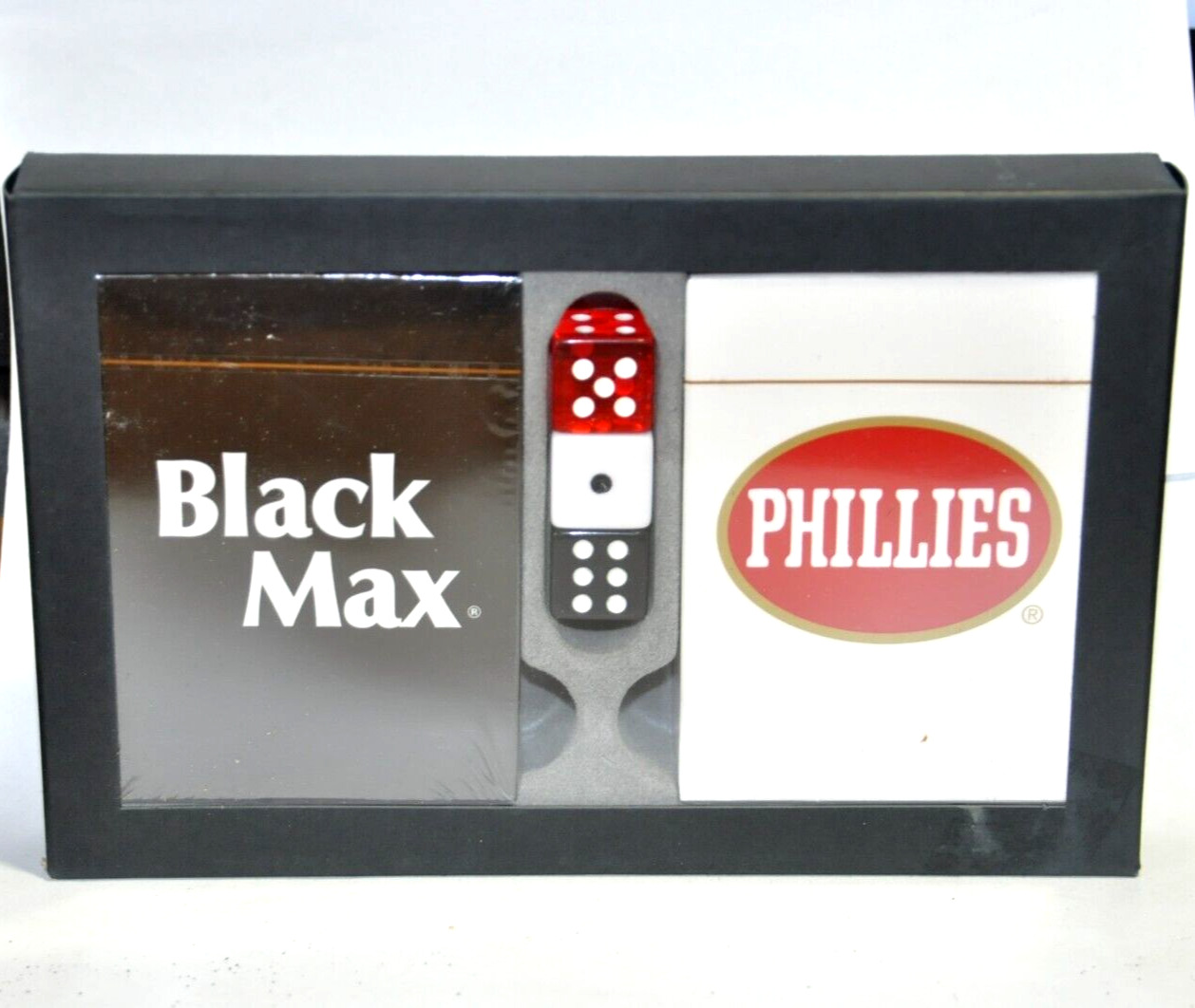 BLACK MAX & PHILLIES Cigars Card & Dice Set 2 Decks Cards 3 Dice