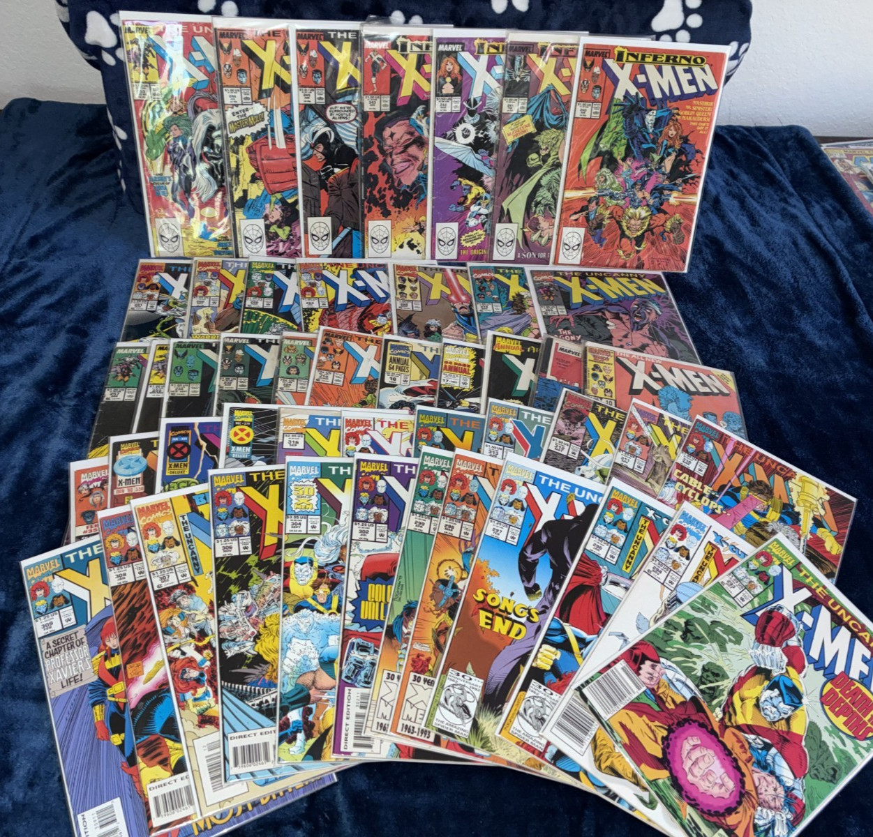 The Uncanny X-Men 218-320. Massive Lot. Marvel Comics. 48 books. Various Grades.