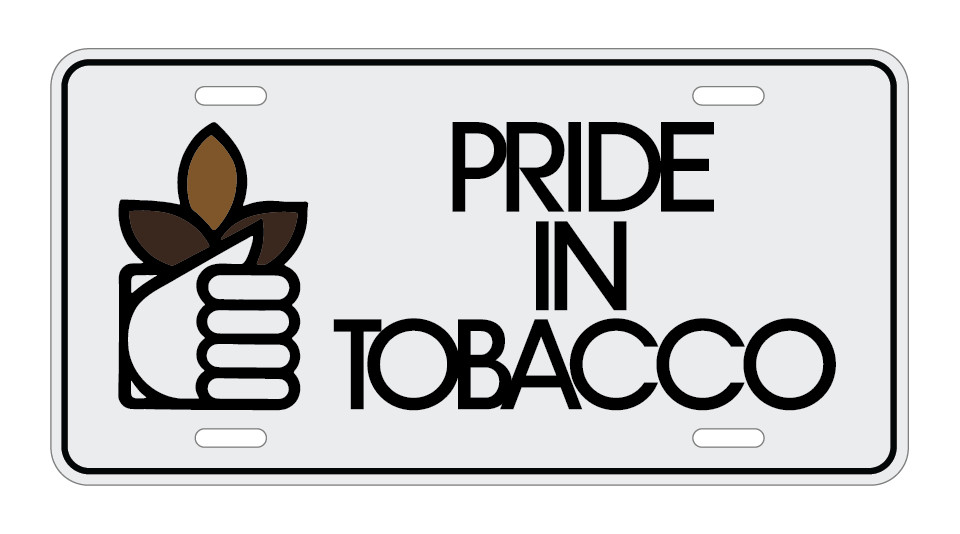 Pride in Tobacco License Plate RJR RJ Reynolds Metal NOS