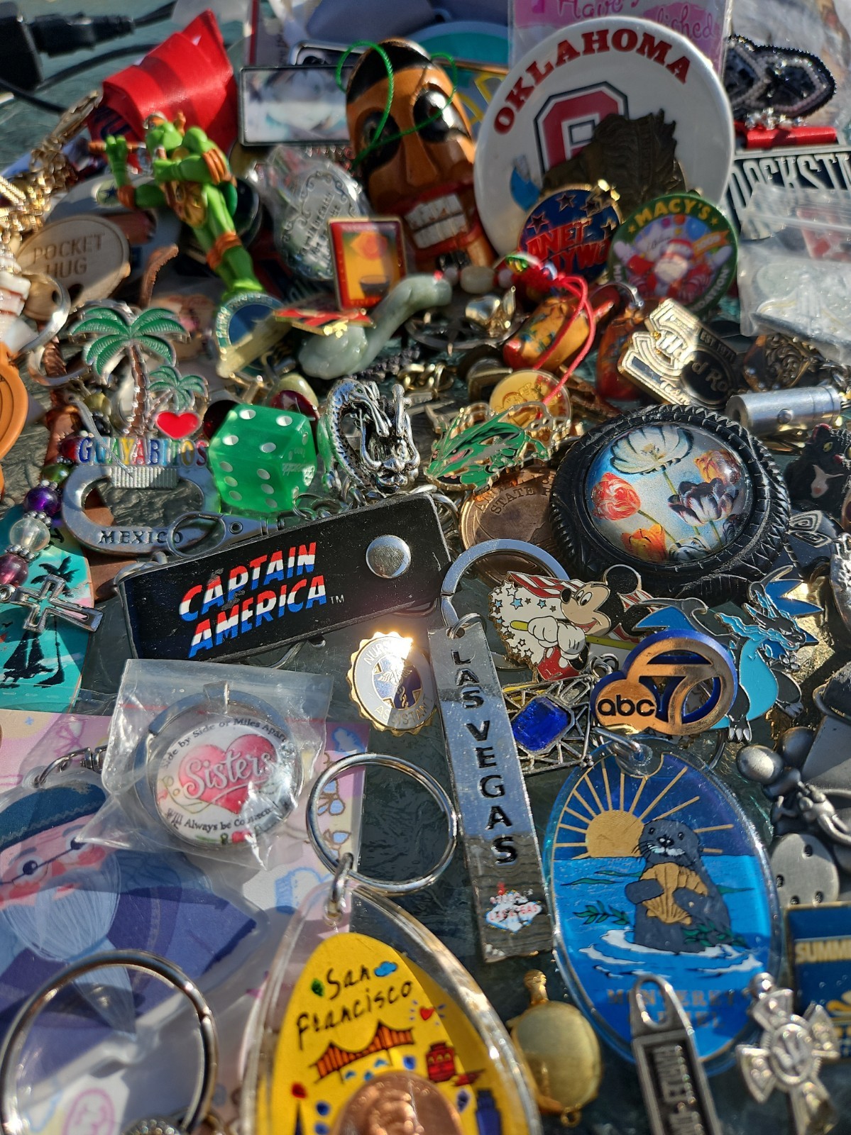 Mixed Lot Over 100 Pcs Keychains Pins,and MORE 🌟 Resellers🌟 🌟Collectors 🌟