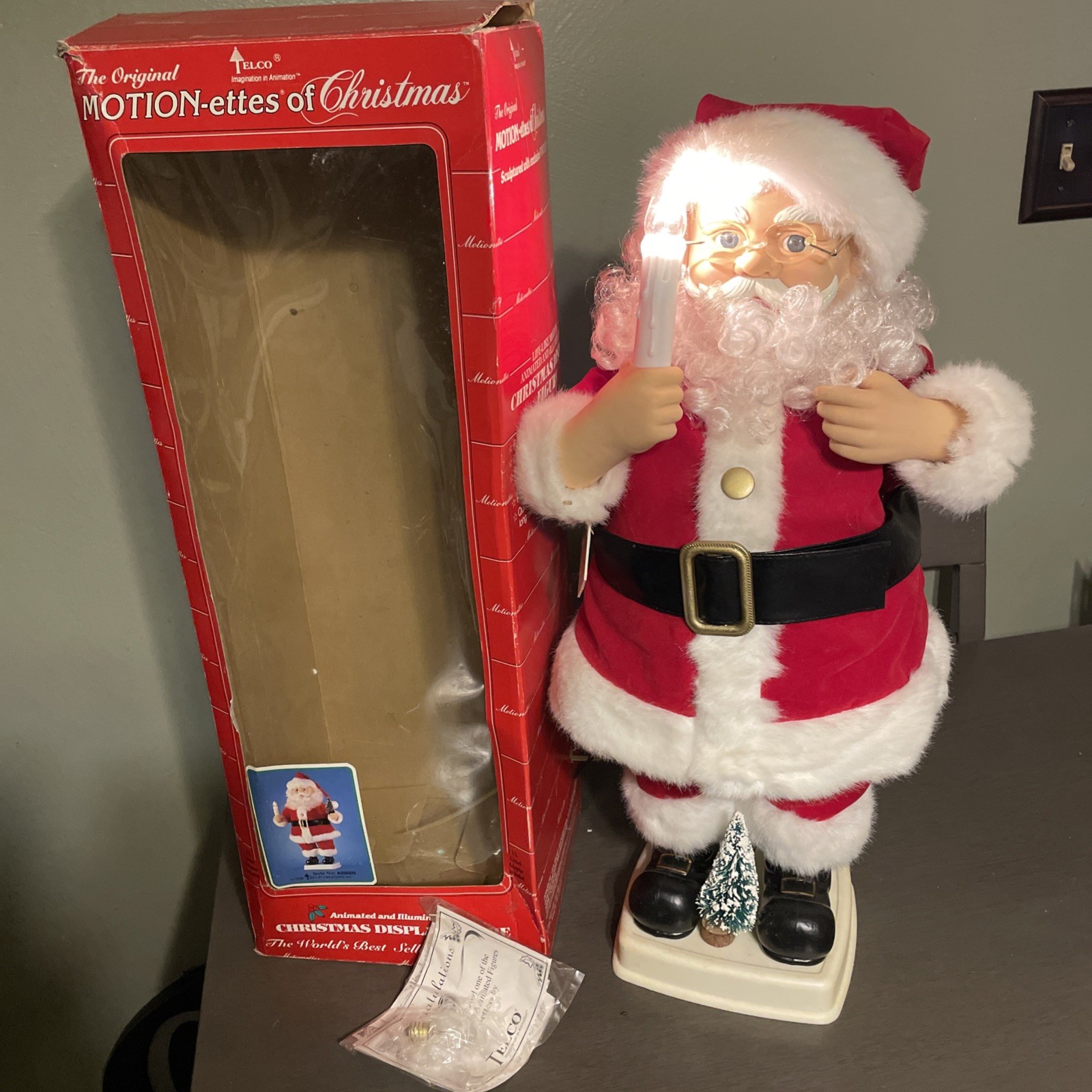 Vintage Telco Motion-ettes of Christmas Santa Animated Illuminated 24" Works Vintage Telco Motion-ettes of Christmas Santa Animated Illuminated 24" Works